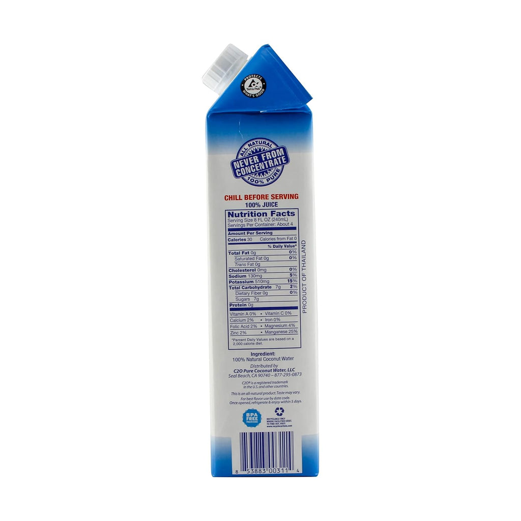 C2O Pure Coconut Water, 33.8 oz
