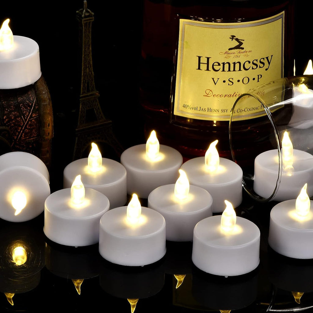 Tea Light Candles with Remote Control,Flickering Flameless LED Candle,Long Lasting 400+Hours,Battery Operated with Timer for Home Decoration Seasonal &Festival Celebration Warmyellow (5pcs)