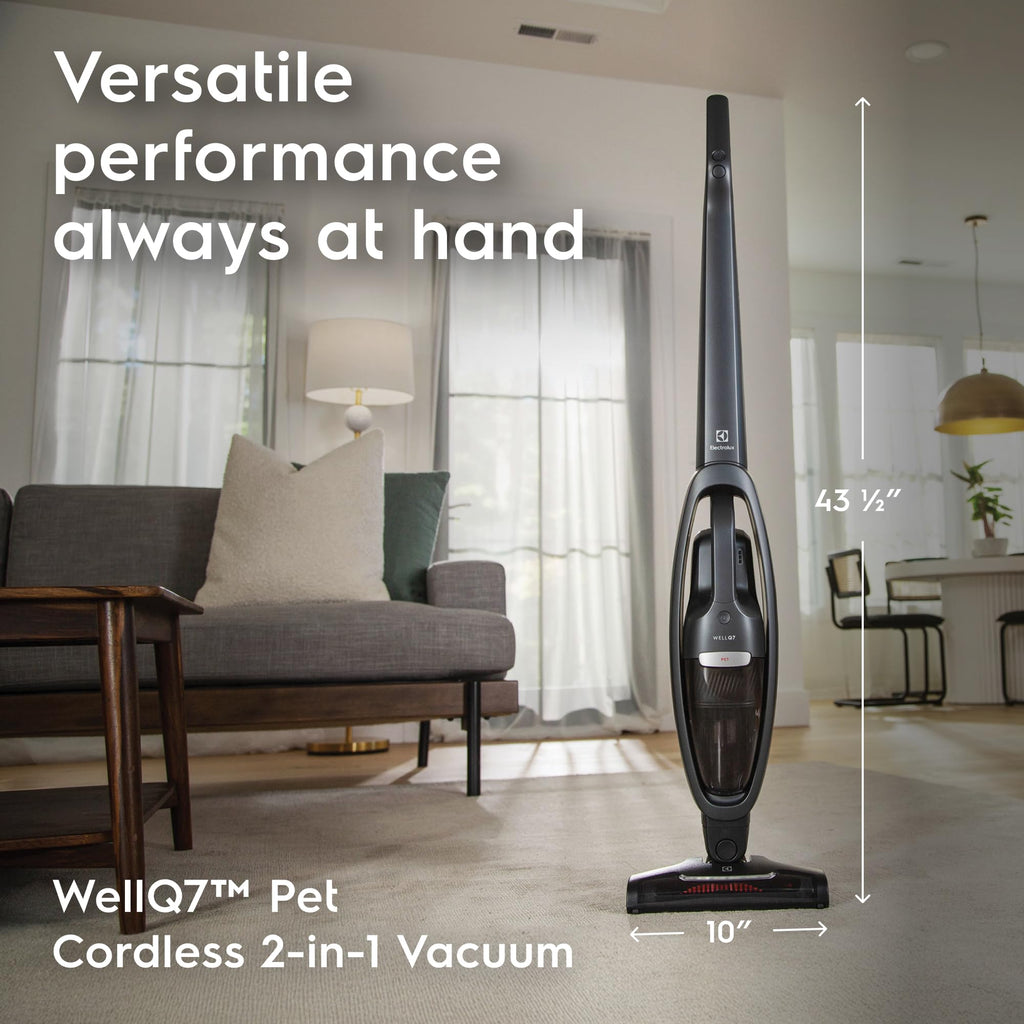Electrolux WellQ7 Hard Floor Cordless 2-in-1 Vacuum with PowerPro Roller for Hard Surfaces, 50-Minute Run Time, 2 Power Modes, Soft Sand
