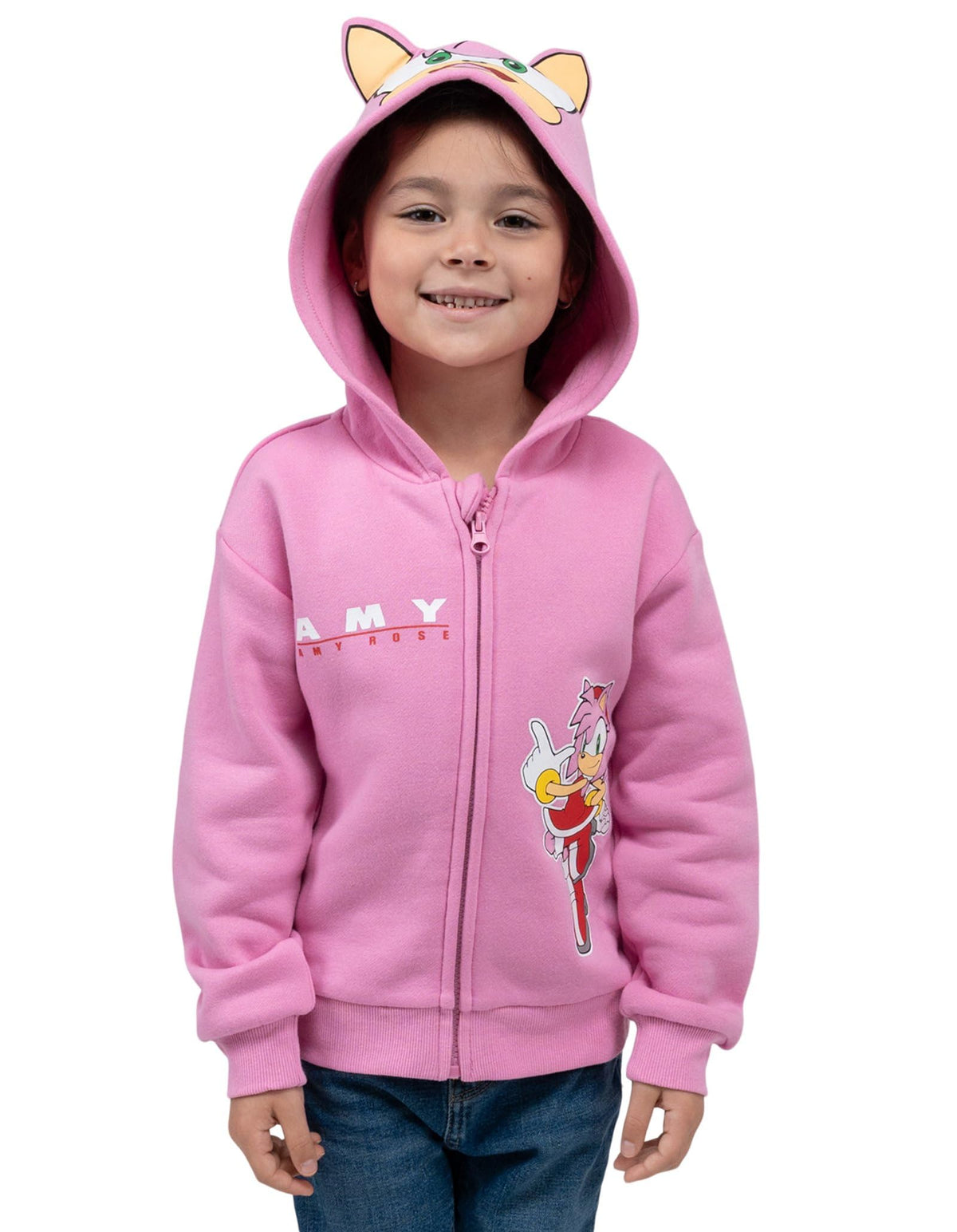SEGA Sonic the Hedgehog Fleece Cosplay Zip-Up Hoodie Toddler to Big Kid