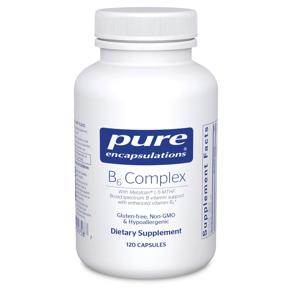 Pure Encapsulations B6 Complex - Supports Nervous System & Brain Health* - Includes B Vitamins - Contains Enriched Vitamin B6 - Non-GMO & Gluten Free - 60 Capsules