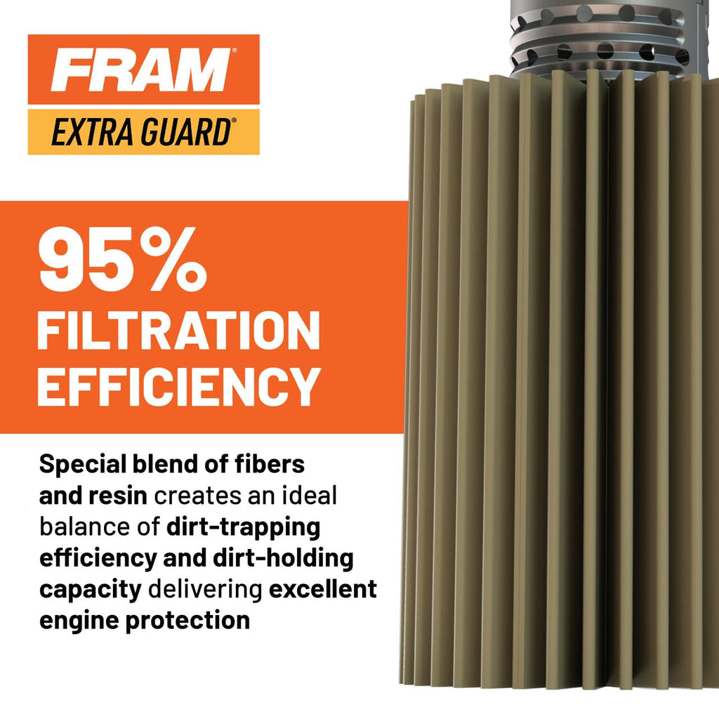 FRAM EG+ PH3614P 10K Mile Change Automotive Replacement Interval Spin-On Engine Oil Filter for Select Vehicle Model Years, Vehicle Engine Protection Oil Filter for Everyday Drivers