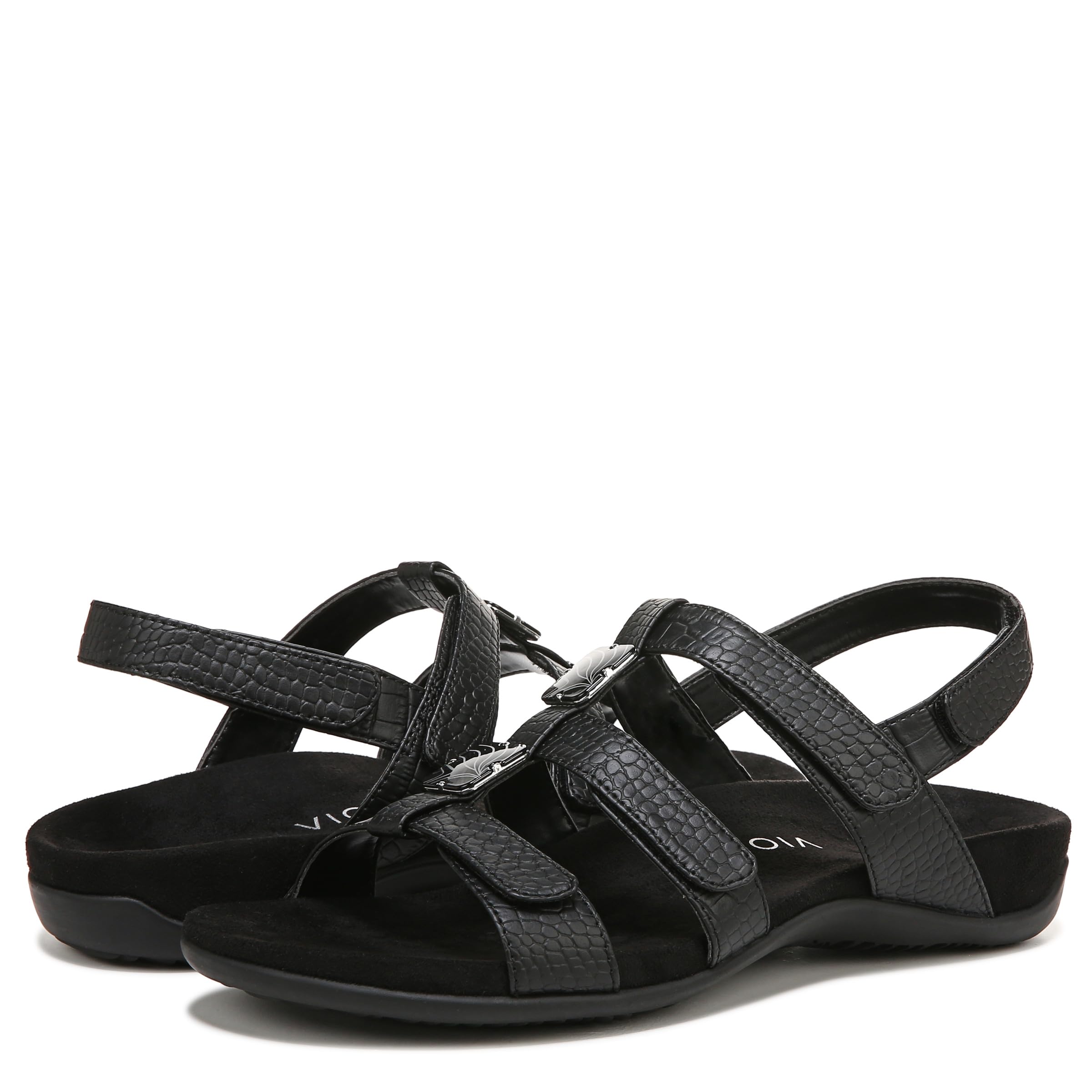 Vionic Women's Women's Rest Amber Backstrap Sandal - Ladies Adjustable Walking Sandals with Concealed Orthotic Arch Support