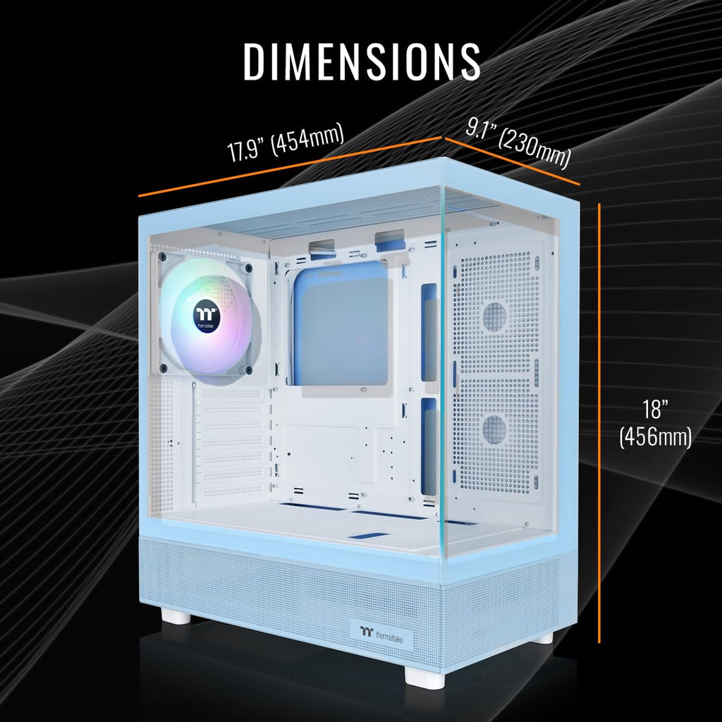 Thermaltake LCGS Quartz R66 Gaming Desktop (AMD Ryzen™ 5 5600, ToughRam DDR4 3600Mhz 16GB RGB Memory, AMD Radeon™ RX 6600, 1TB NVMe M.2, WiFi, Windows 11) S2QT-B550-R66-LCS