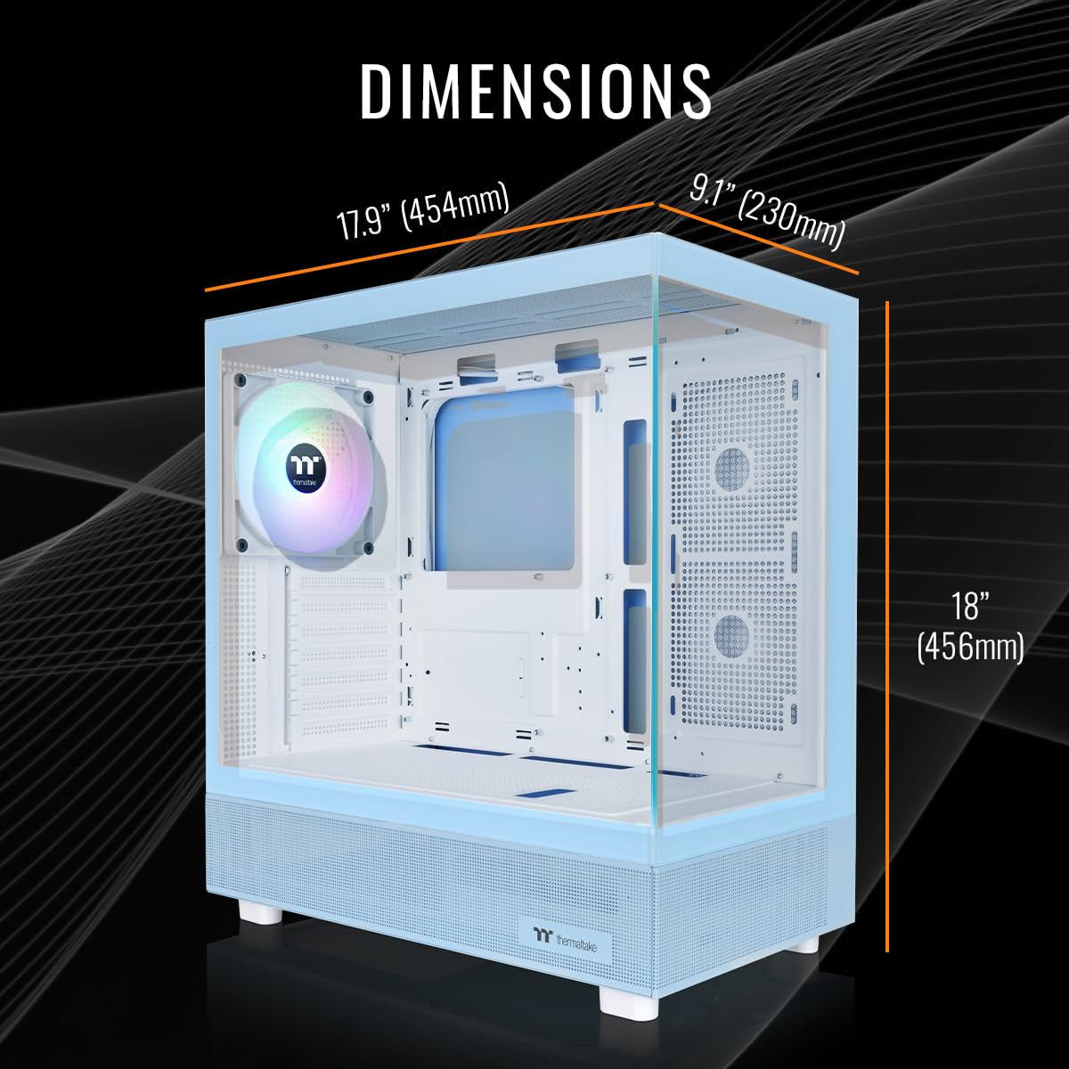 Thermaltake LCGS Quartz R66 Gaming Desktop (AMD Ryzen™ 5 5600, ToughRam DDR4 3600Mhz 16GB RGB Memory, AMD Radeon™ RX 6600, 1TB NVMe M.2, WiFi, Windows 11) S2QT-B550-R66-LCS
