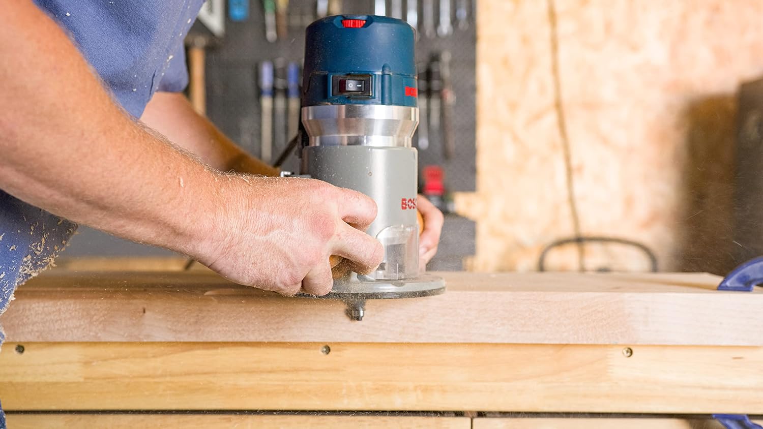 BOSCH Router 1617EVS 2.25 HP Electronic Fixed-Base Woodworking Router