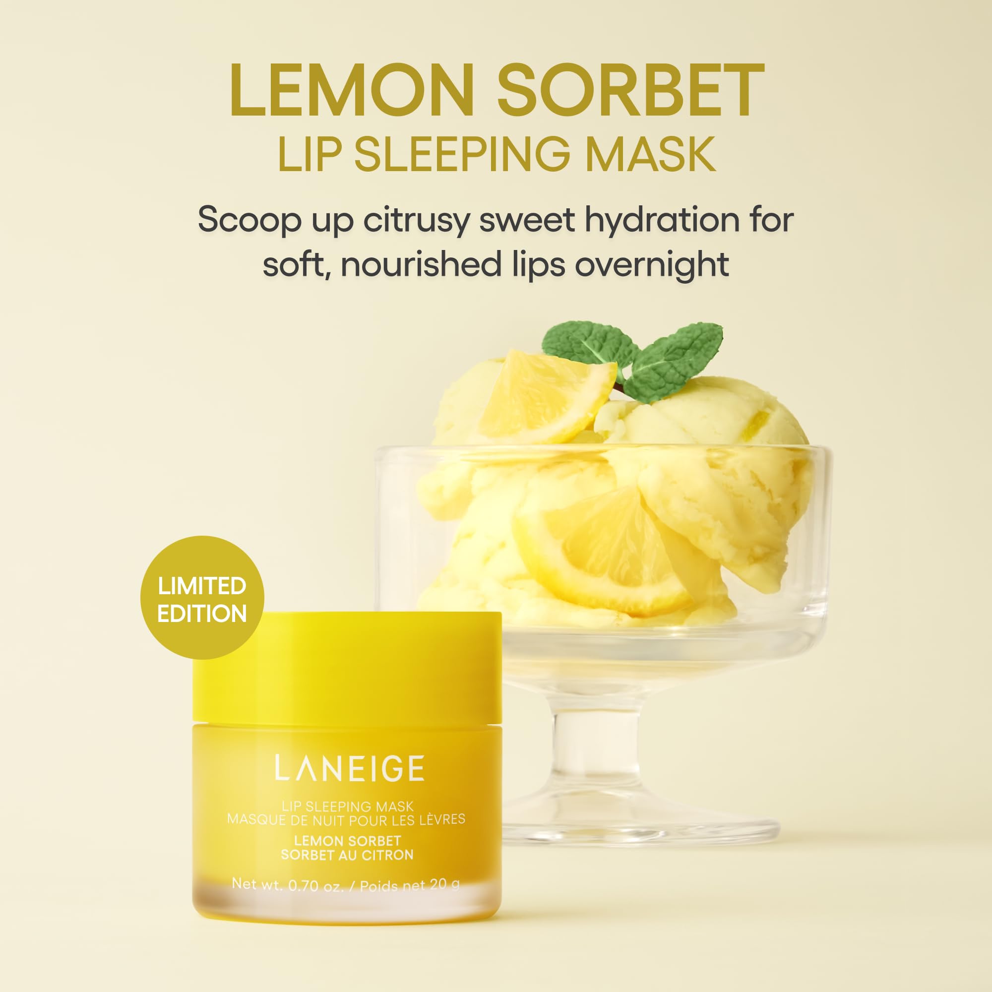 LANEIGE Lip Sleeping Mask: Nourish, Hydrate, Vitamin C, Murumuru & Shea Butter, Antioxidants, Flaky, Dry Lips