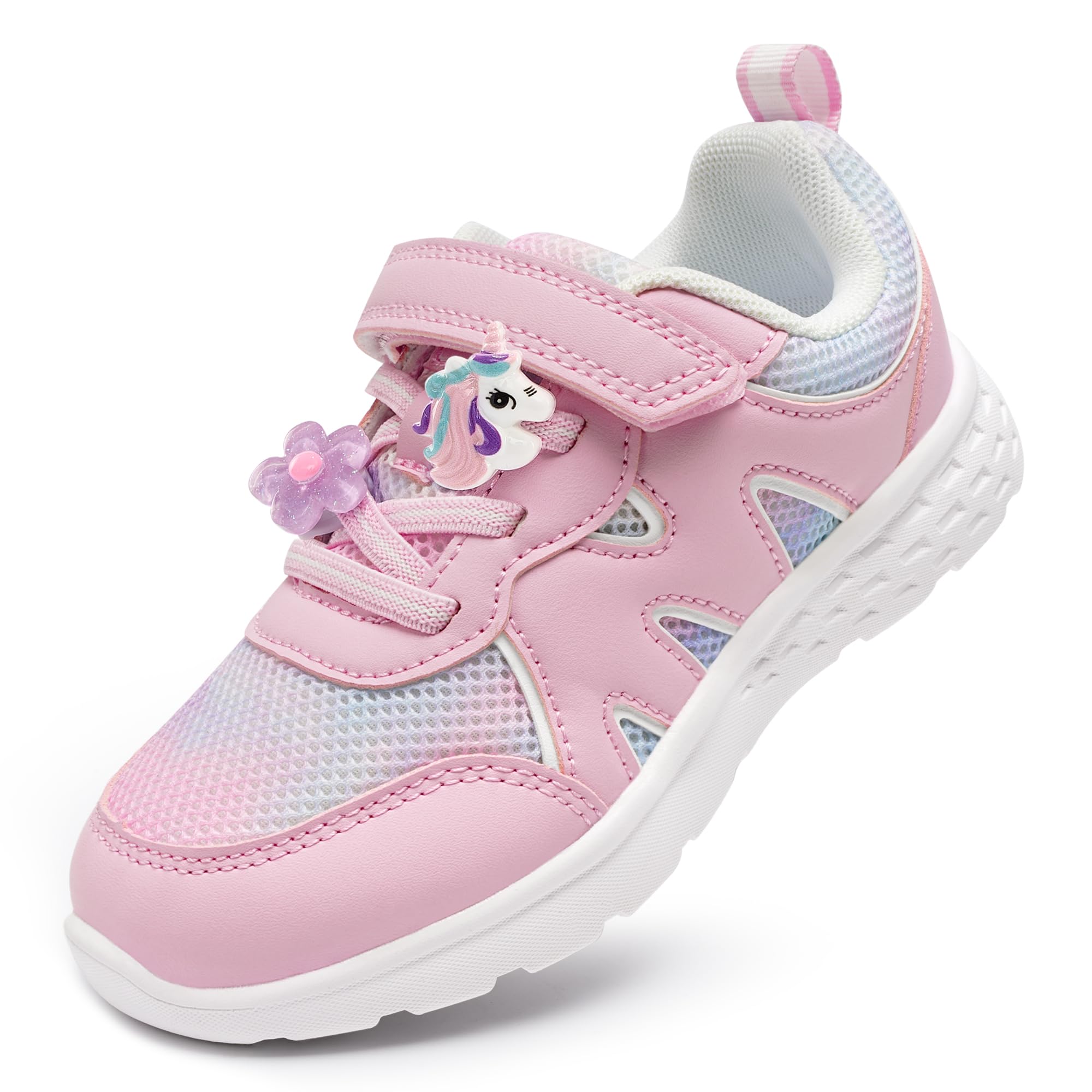 Stelle Girls Sneakers Kids Tennis Shoes with Non-Slip Sole Lightweight Breathable Athletic Sports Running Shoes for Toddler/Little Kid/Big Kid