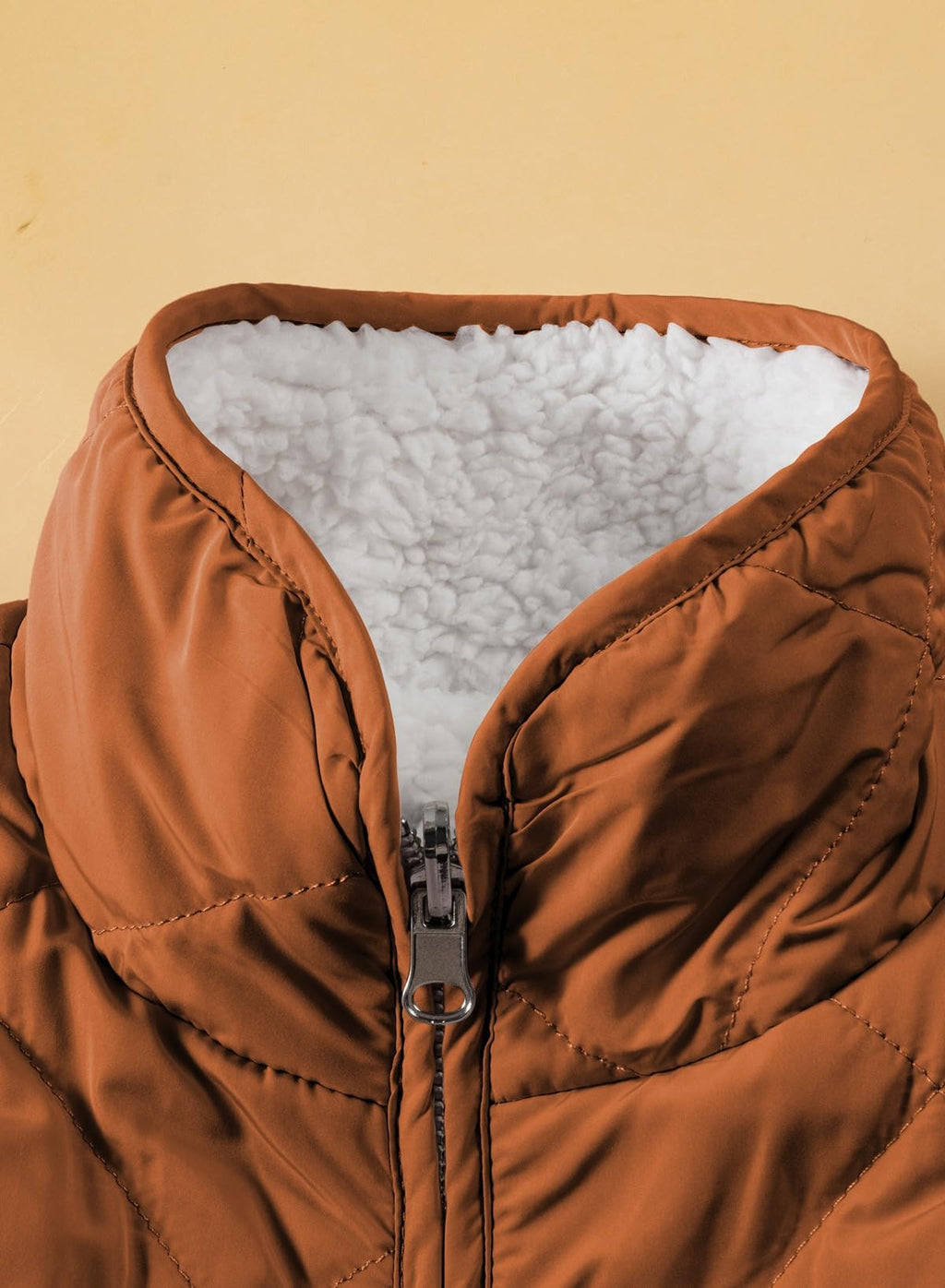 SHEWIN Women Puffer Vest Casual Stand Collar Sleeveless Puffer Jacket Warm Winter Reversible Zip Up Outerwear with Pockets