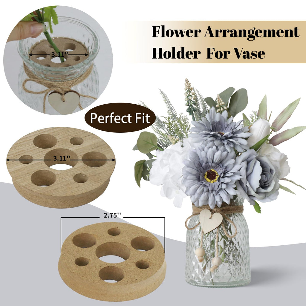 Leftover Fake Flowers in Vase,Faux Flowers in Vase,Table Centerpieces for Dining Room,Flower Centerpieces for Tables,Artificial Flowers,Kitchen Decor,Coffee Table Decor
