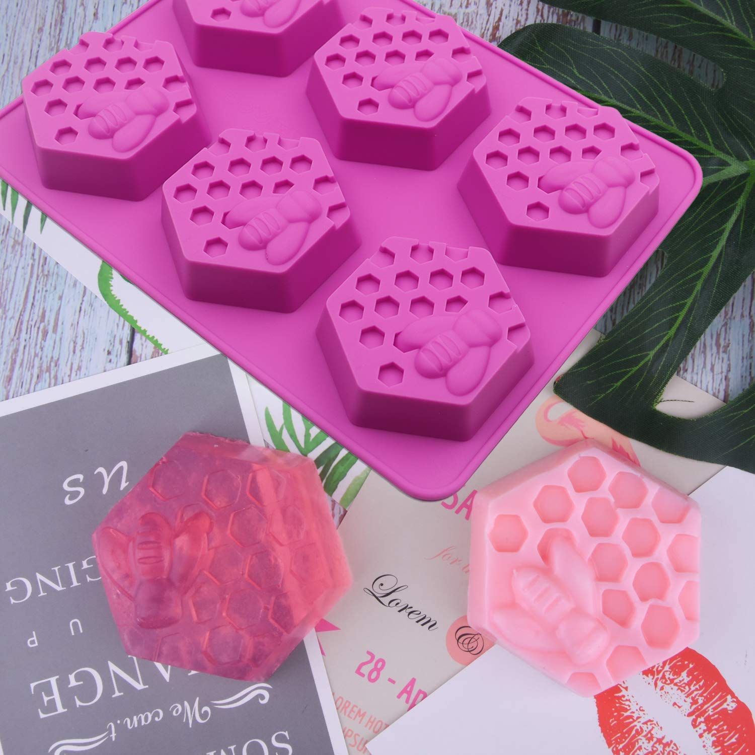 Sakolla 2 Pack Insect Silicone Soap Molds, 6-Cavity Dragonfly Butterfly Ladybug Shape Silicone Molds for Soap Making, DIY Baking Mold for Lotion Bars, Chocolate, Candy, Muffin, Biscuit, Cookie Pans