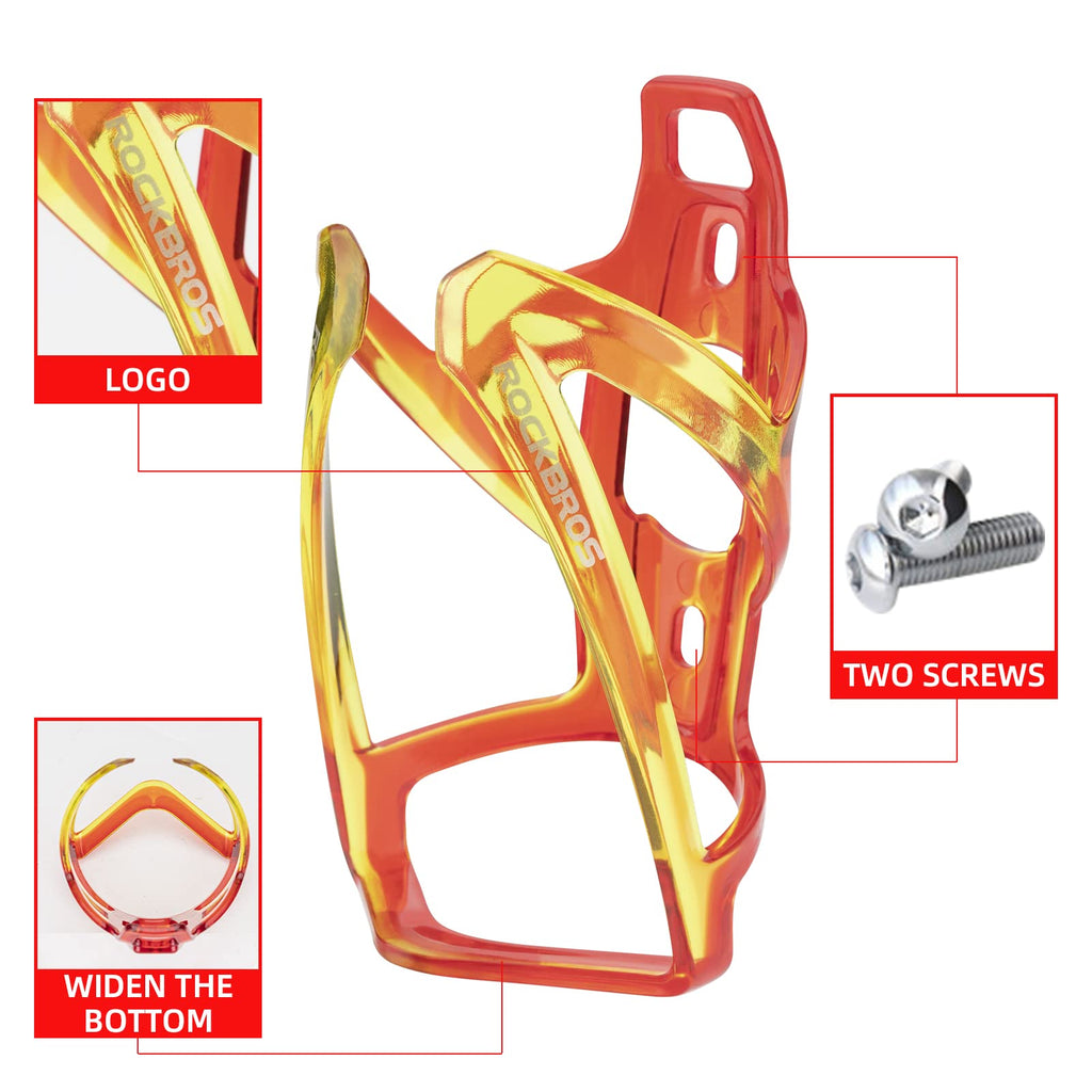 ROCKBROS Bike Water Bottle Holder Ultra-Light Bicycle Bottle Cages with Screws Tool, Universal Bike Cup Holder Rack for Road MTB Bikes…