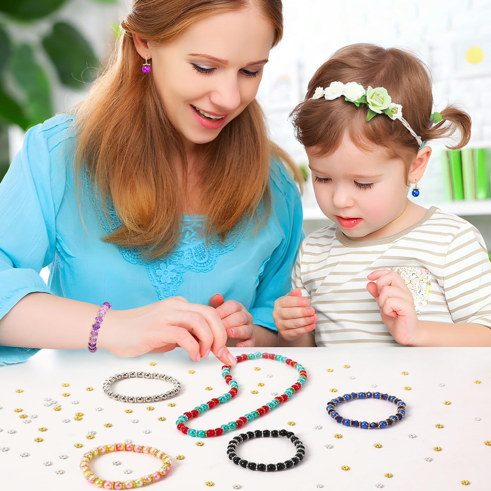 Augshy 700PCS White Letter Beads Alphabet Beads for Making DIY (6mm) | Premium Acrylic Cube Shape, Ideal Bracelets and Keychains, Large Hole Design for Easy Paracord Threading
