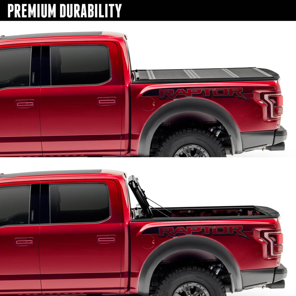 RealTruck BAK BAKFlip F1 Hard Folding Truck Bed Tonneau Cover | 772133 | Fits 2020-2026 Chevy/GMC Silverado/Sierra 2500/3500HD 6' 10" Bed (82.2")