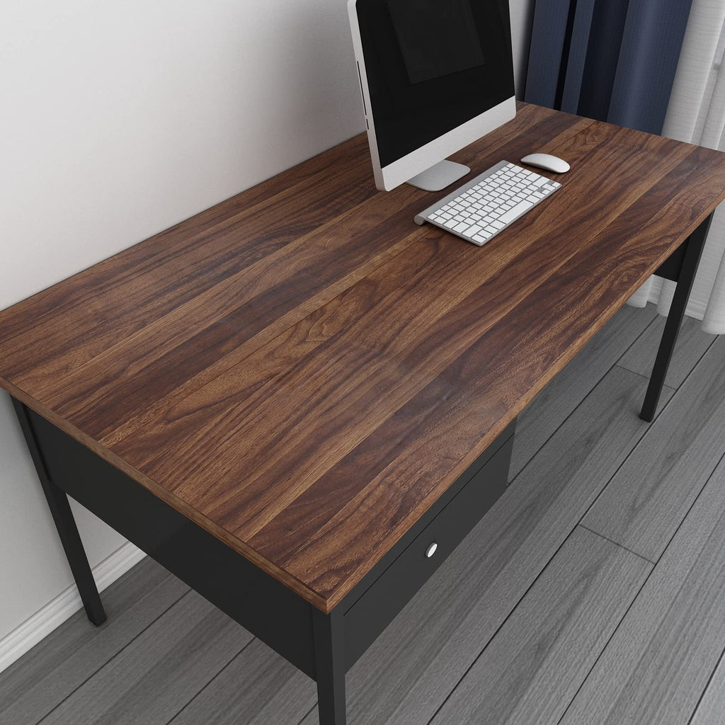 Decotalk Wood Contact Paper Wood Grain Contact Paper for Countertops Walnut Wood Countertop Vinyl Wrap Peel and Stick Wallpaper Dark Brown Wood Self Adhesive Contact Papers for Cabinets 12x120 inch