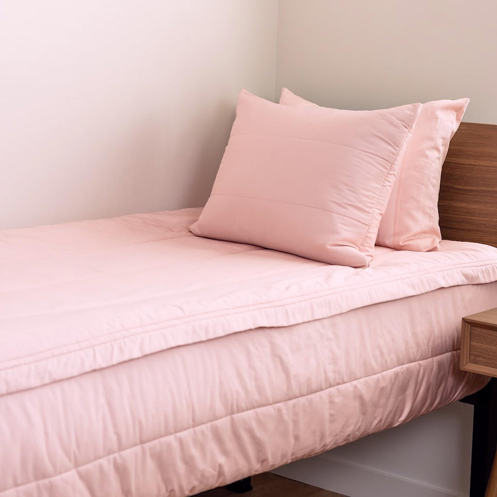 Beddy's Navy Blue All-in-One Zipper Bedding Set - Minky Lined - Twin | Smooth-Glide Zippers, Durable Construction, Easy To Make & Wash, 100% Cotton Exterior, Includes Pillowcase & Sham