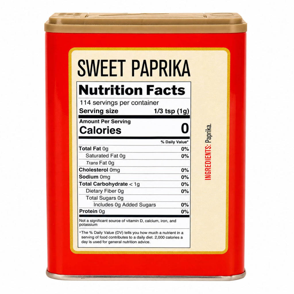 Pride of Szeged Hot Paprika Powder, Bright Red, 4 oz. Tin, 1-Count