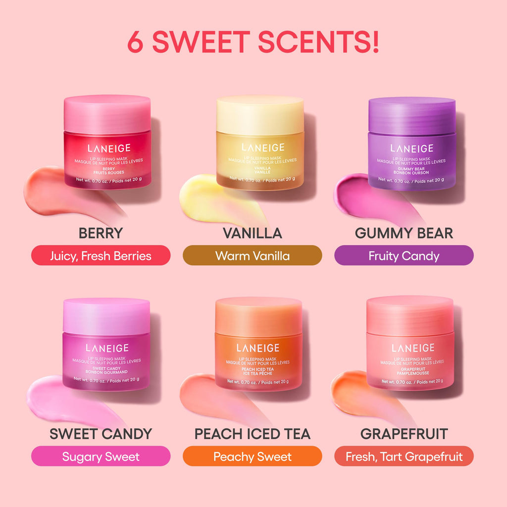 LANEIGE Lip Sleeping Mask: Nourish, Hydrate, Vitamin C, Murumuru & Shea Butter, Antioxidants, Flaky, Dry Lips