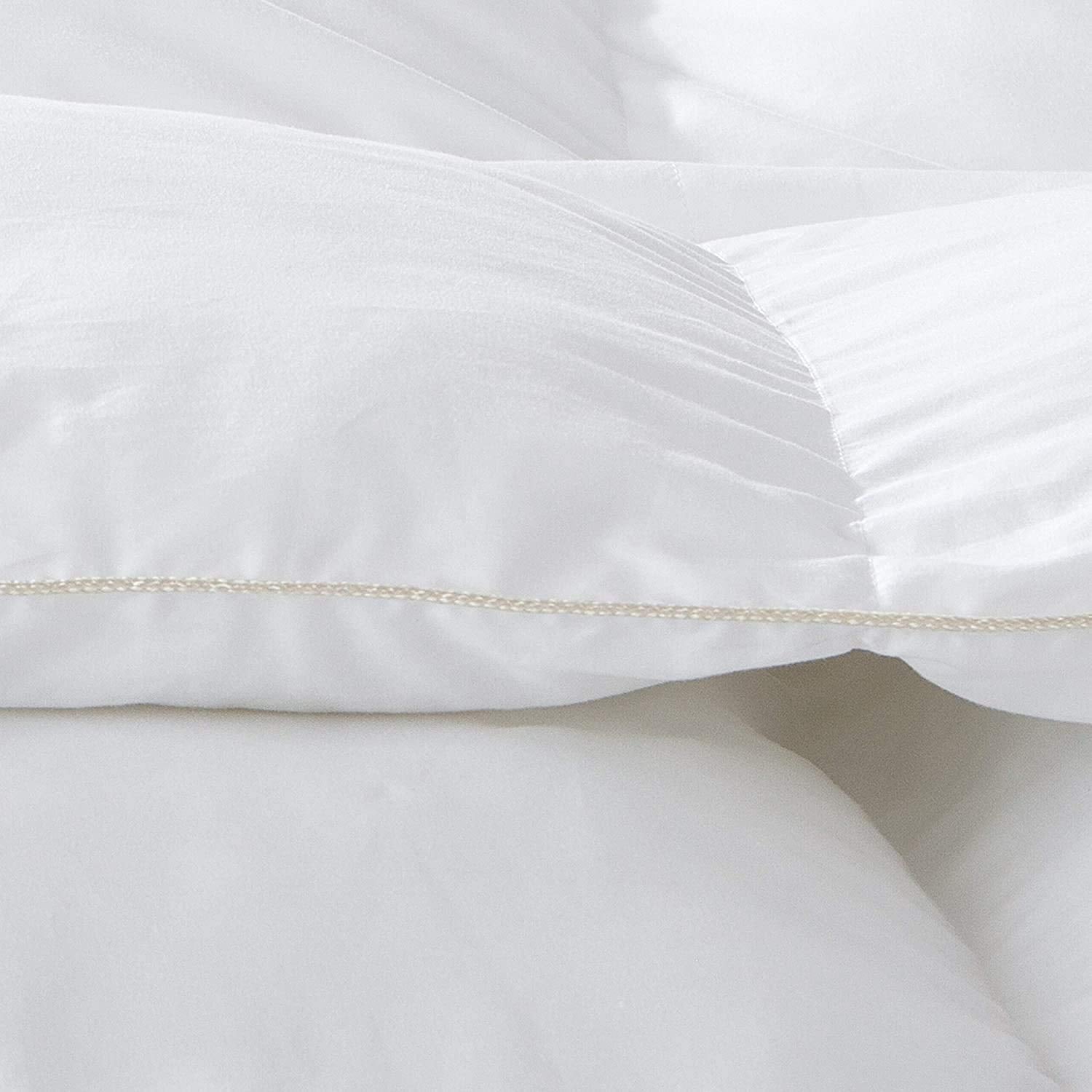 Luxurious All-Season Luxury Siberian Goose Down Pinch Pleated Comforter Duvet Insert 1200 Thread Count 120 X 98 inches, 100% Egyptian Cotton Down Feather Comforter (Palatial King, White)