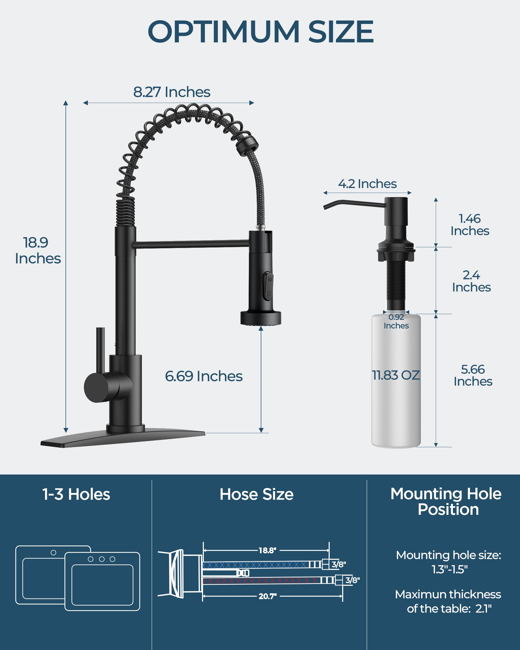 FORIOUS Kitchen Faucet with Soap Dispenser, Gold Stainless Steel Single Handle Modern Spring Commercial Sink Faucet with Pull Down Sprayer for Laundry & Utility Room RV Camp Bar Farmhouse