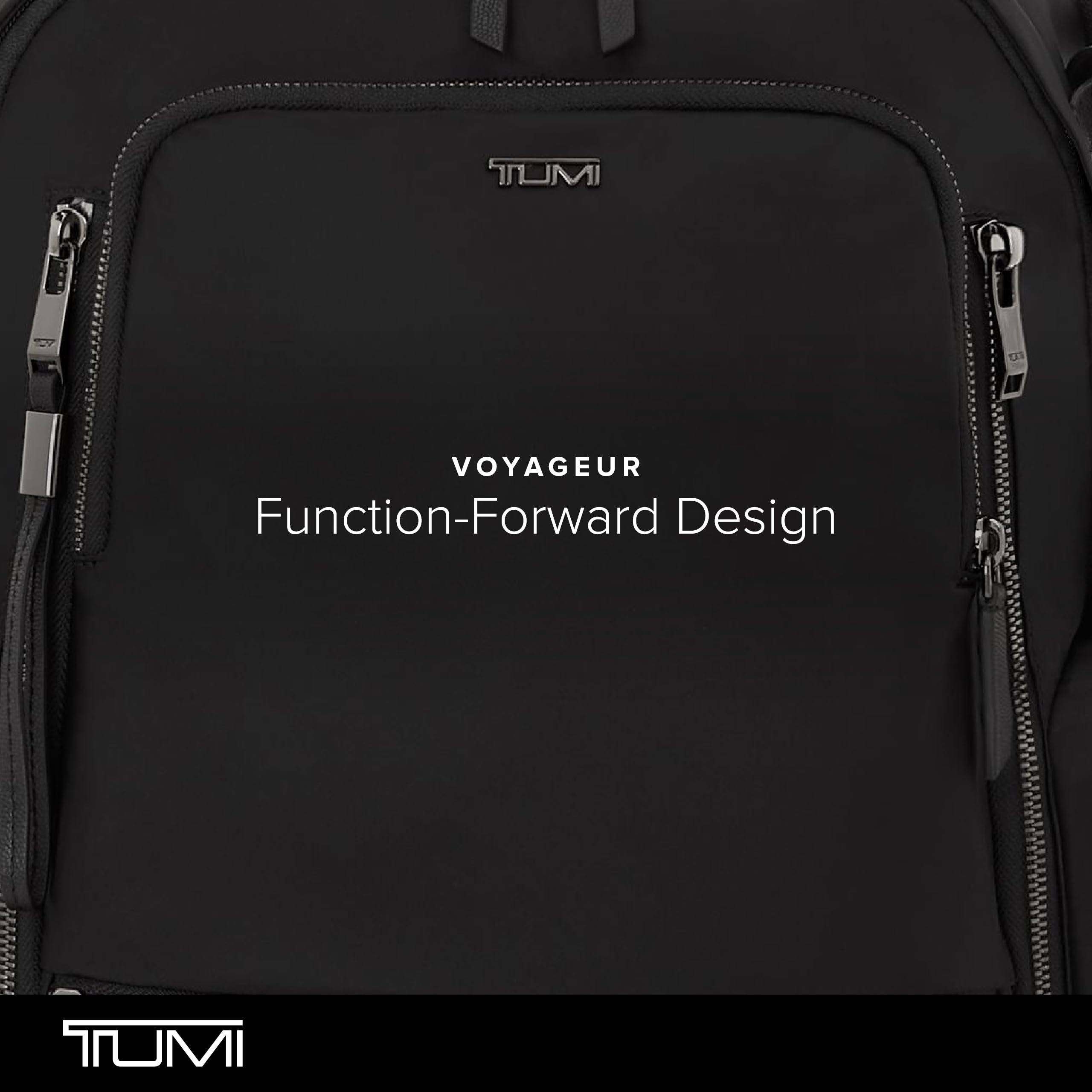 TUMI - Voyageur Celina Backpack - Women's Work and Travel Bag - 16.0" X 10.6" X 6.5" - Holds Up to 16" Laptop - Black & Gold Hardware
