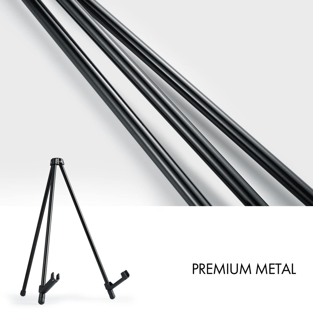 ARTIFY 14'' Tabletop Instant Display Easel, Black Steel Table Top Easels for Display, Tripod for Canvas, Paintings, Signs, Posters