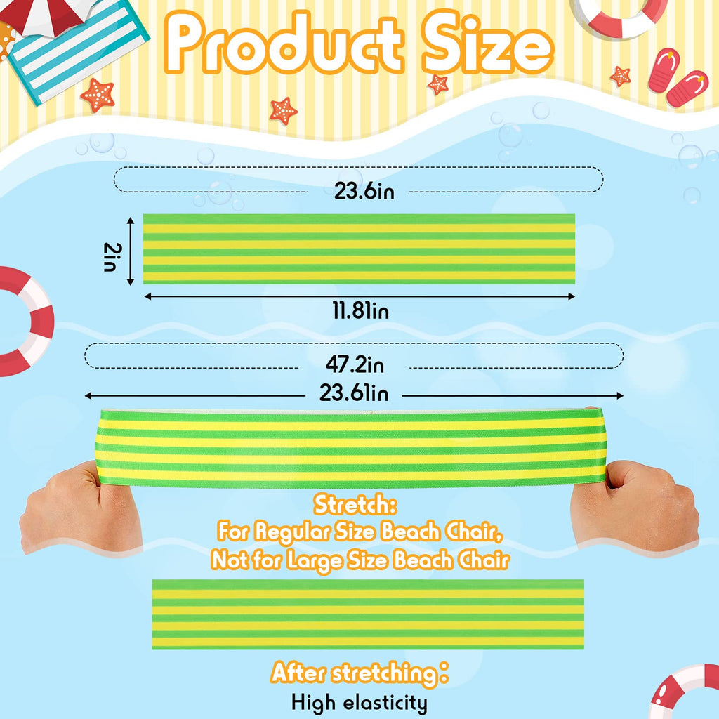 Boao 4 Pack Towel Bands for Beach Chair, Pool & Cruise Essentials, Elastic and Windproof, Towel Chair Clips Lounge Strap Holder, Cruise Ship Accessories (American Flag)