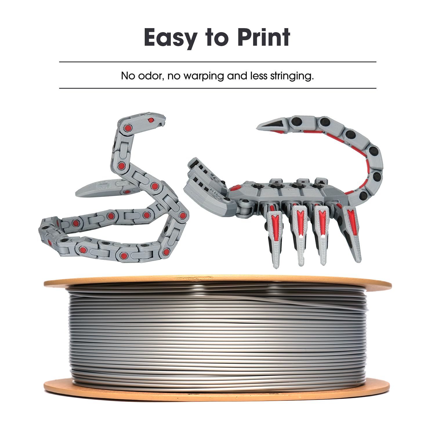 eSUN 10KG Bulk PLA Basic Filament 1.75mm, Black, 10 Spool Pack (1KG/Spool) High Speed PLA Bundle, 3D Printing Filament for Fast Printing
