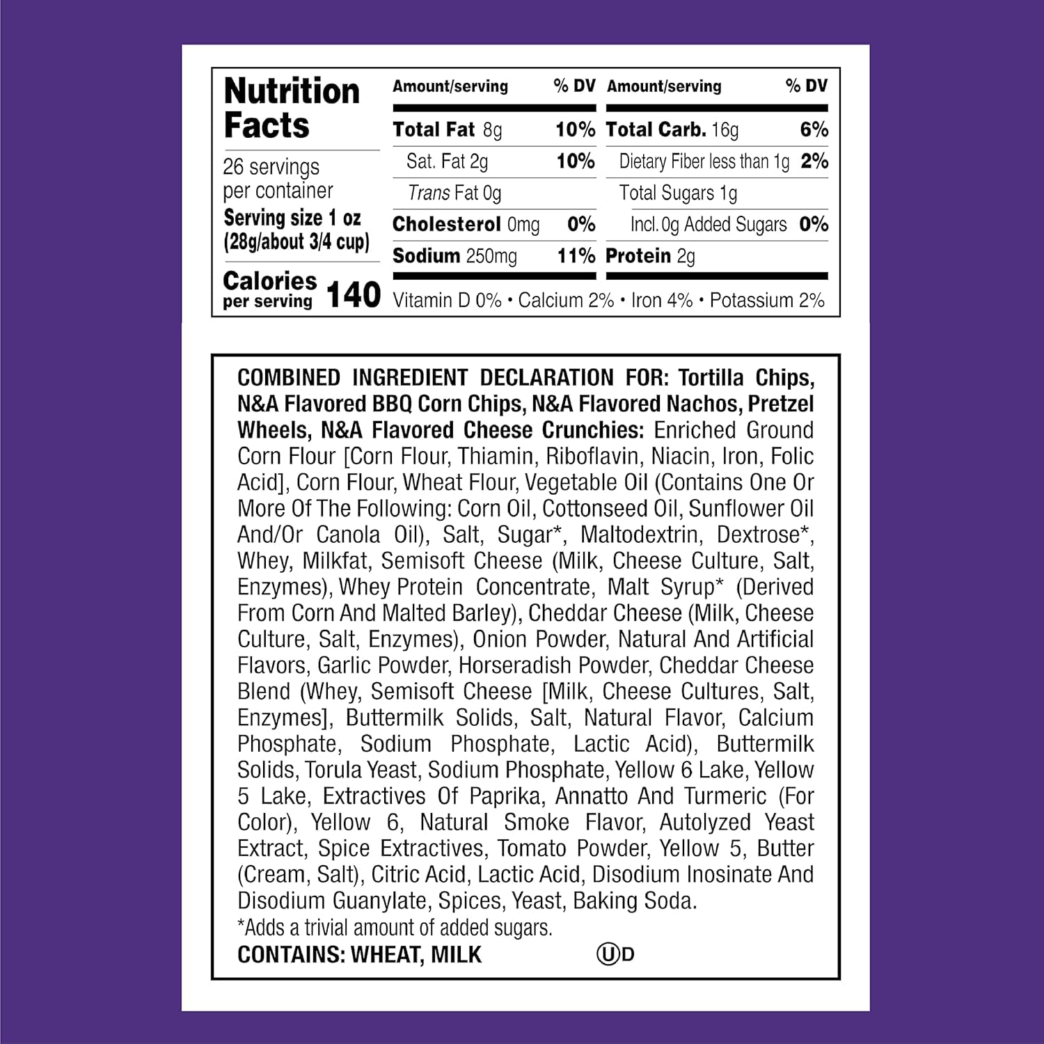 Utz Party Mix - Tasty Snack Mix Includes Corn Tortillas, Nacho Tortillas, Pretzels, BBQ Corn Chips and Cheese Curls, Cholesterol Free and Trans-Fat Free, 1.62 Pound (Pack of 1)