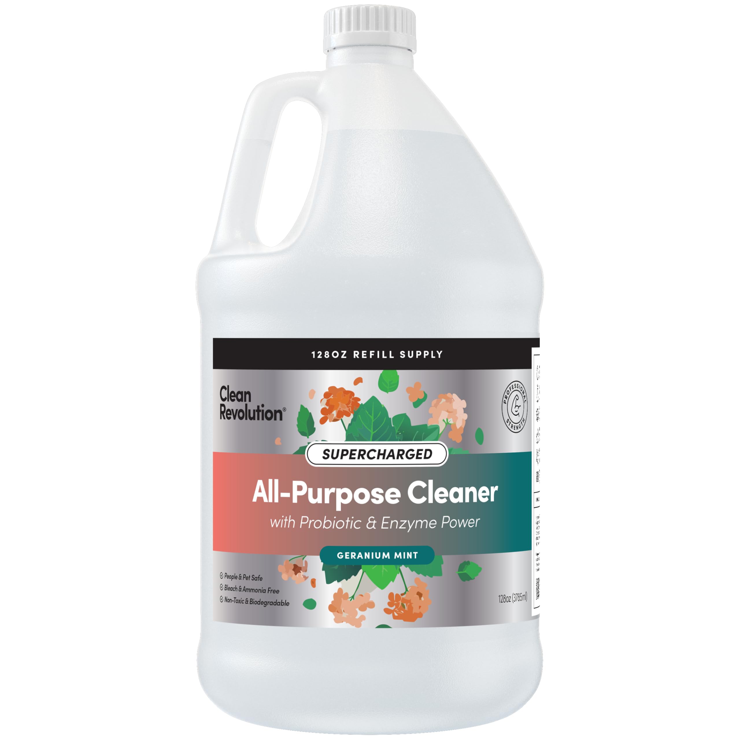 Clean Revolution Multi Surface Cleaner Refill Supply, Non-Toxic, Eco-Friendly & Plant-Based, Ready to Use, Dreamy Citrus, 128 Fl Oz (1 Gallon)