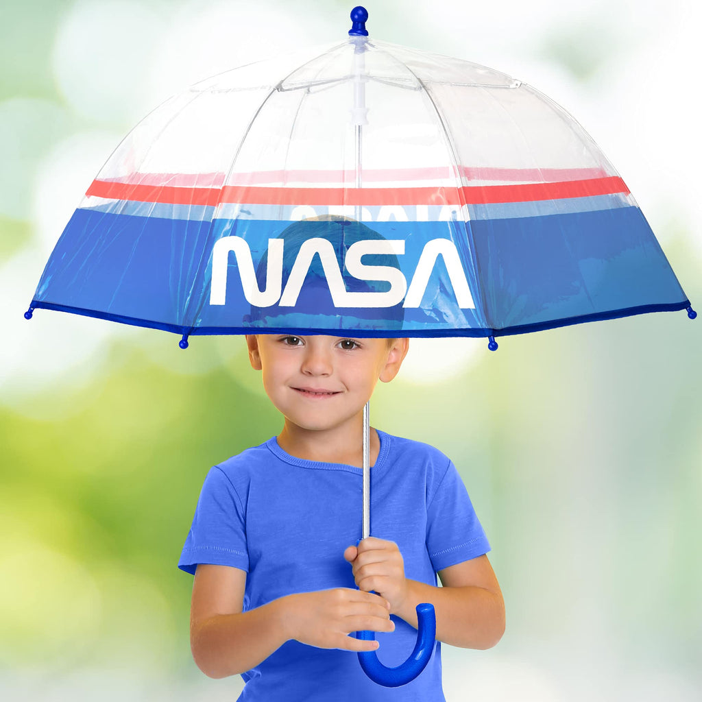 ABG Accessories Kids Umbrella for Boys and Girls Dome clear bubble umbrellas for Rain Windproof & Transparent with Easy Grip Handle Ages 3-10