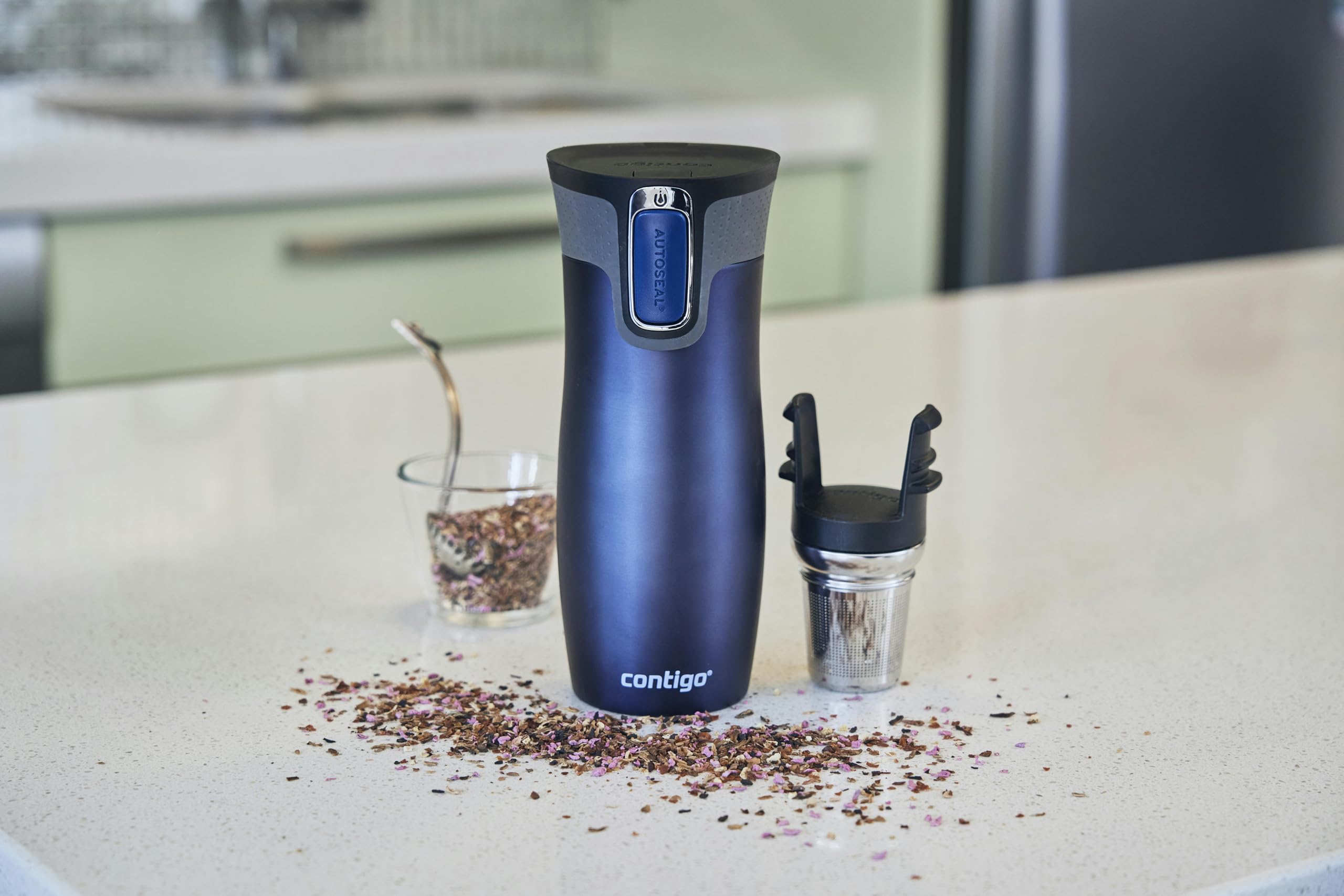 Contigo West Loop Autoseal Travel Mug, Stainless Steel Thermal Mug, Vacuum Flask, Leakproof Tumbler, Coffee Mug with BPA-Free Easy-Clean Lid