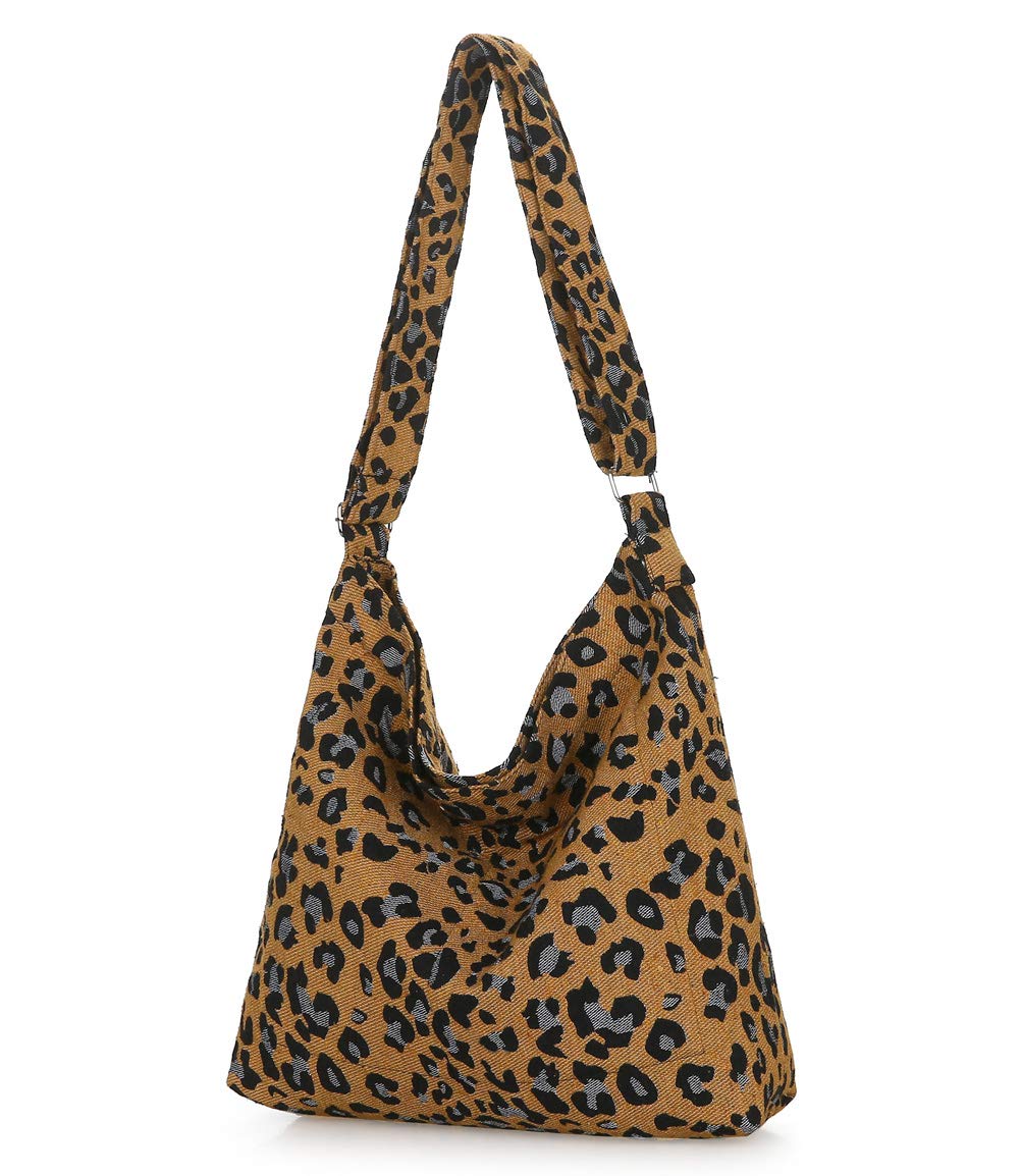 Covelin Women's Retro Large Size Canvas Shoulder Bag Hobo Crossbody Handbag Casual Tote