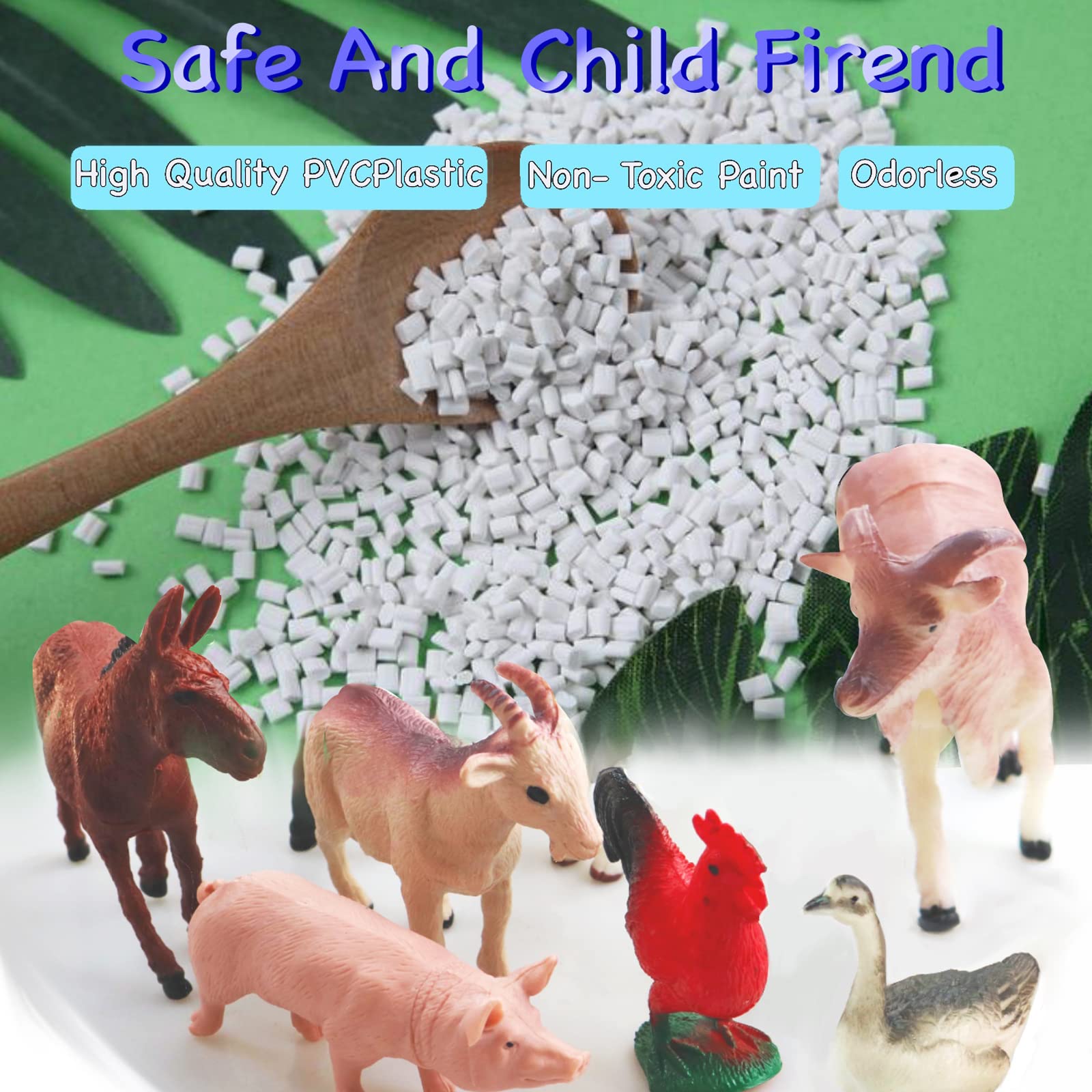 15 Pcs Mini Figures Toys Realistic Farm Animal Figurines, Plastic Learning Educational Playset Animal Themed Party Supplies Cake Topper Ornaments for Easter Egg Birthday Christmas