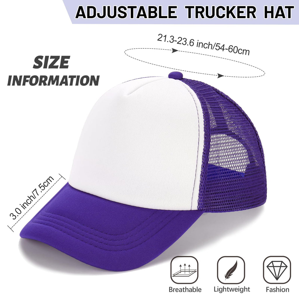 Ultrafun 10 Pack Trucker Hat Mesh Sublimation Blank Hats Adjustable Baseball Caps Hats for Men Women