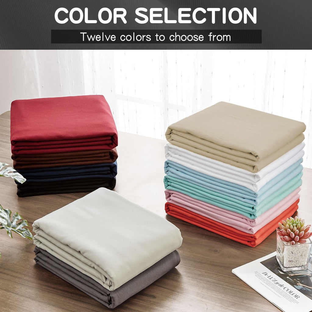 FreshCulture Twin XL Flat Sheet - Hotel Quality Twin XL Flat Sheet Only - Brushed Microfiber Top Sheet - Ultra Soft & Breathable - Wrinkle-Free - Easy Care - Single Flat Sheet (Twin XL, Beige)