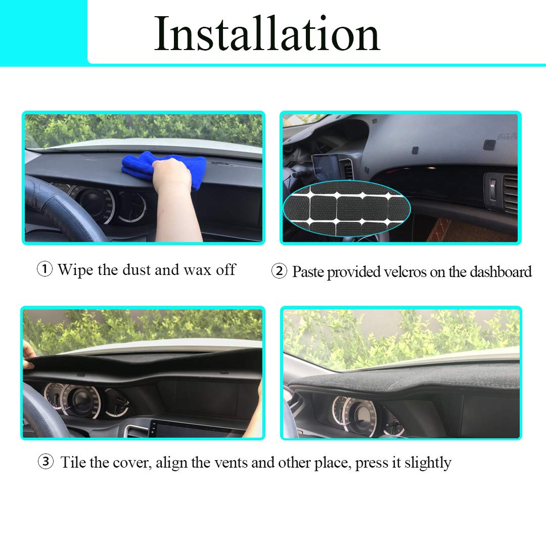 Dash Cover Fit for Chevy Chevrolet Silverado 1500 LT/WT 2500HD 3500HD 2007-2013, GMC Sierra 2007-2013 Dashboard Mat Carpet (08-13 Beige) Y74