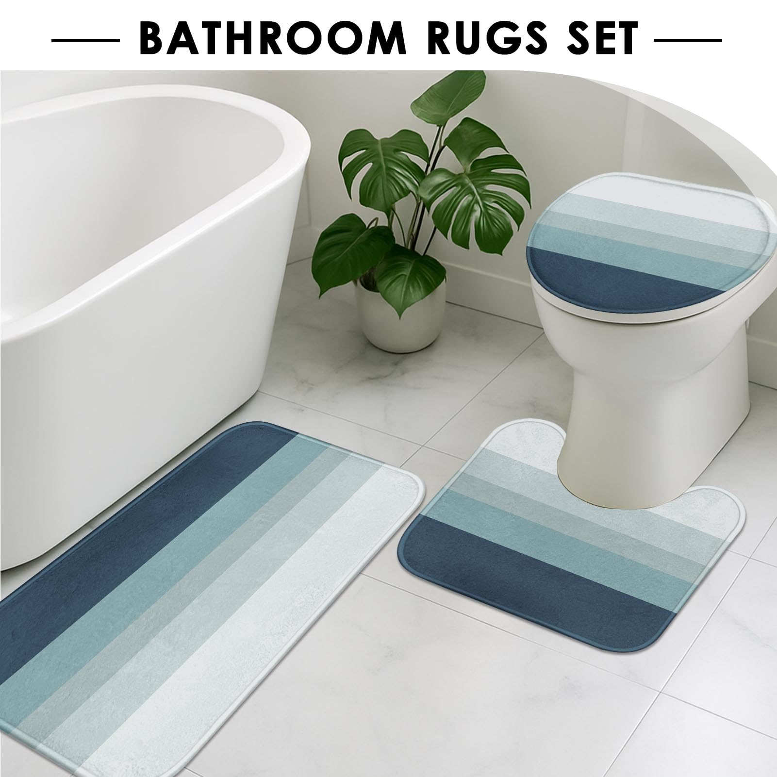 Beige Geometric Shower Curtain Set with Toilet Lid Cover and Non-Slip Rugs for Bathroom, Black Grey White Checkered 4 Pcs Shower Curtain, Modern Abstract Bathroom Set with 12 Hooks