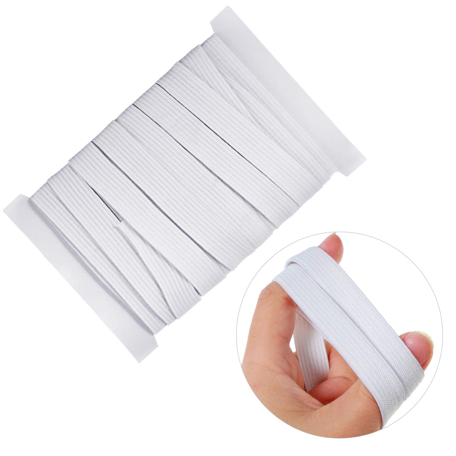 Shappy Elastic for Sewing Knit Elastic Band 1/2 Inch x 11 Yards (Beige)