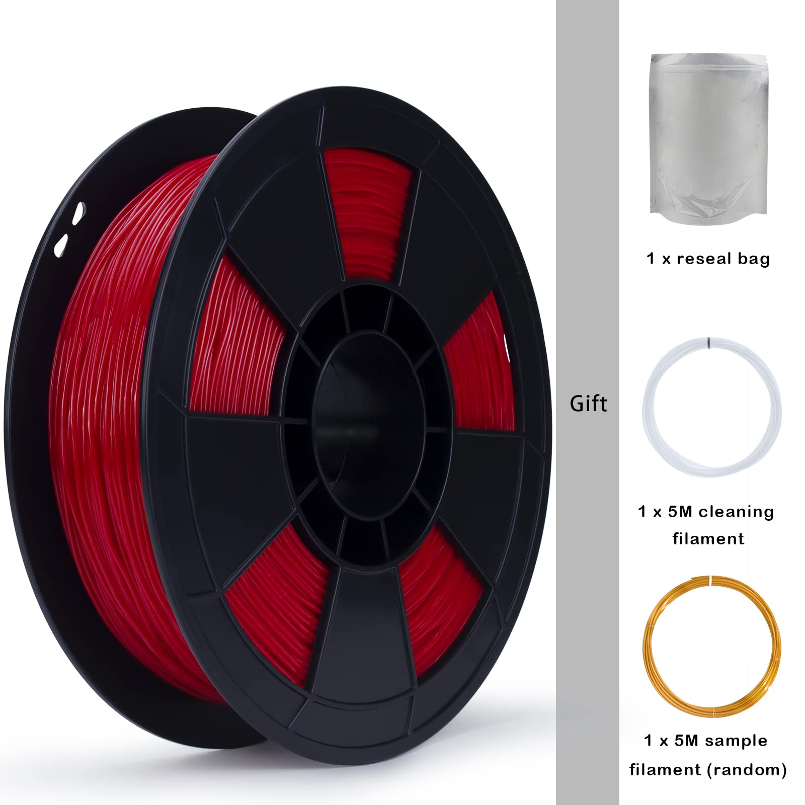 ZIRO TPU Filament 1.75mm 3D Printer Filament, Shore 95A Hardness TPU, Flexible Soft Material, 0.8KG/1.8lbs Spool, Fit Most FDM 3D Printers, Black