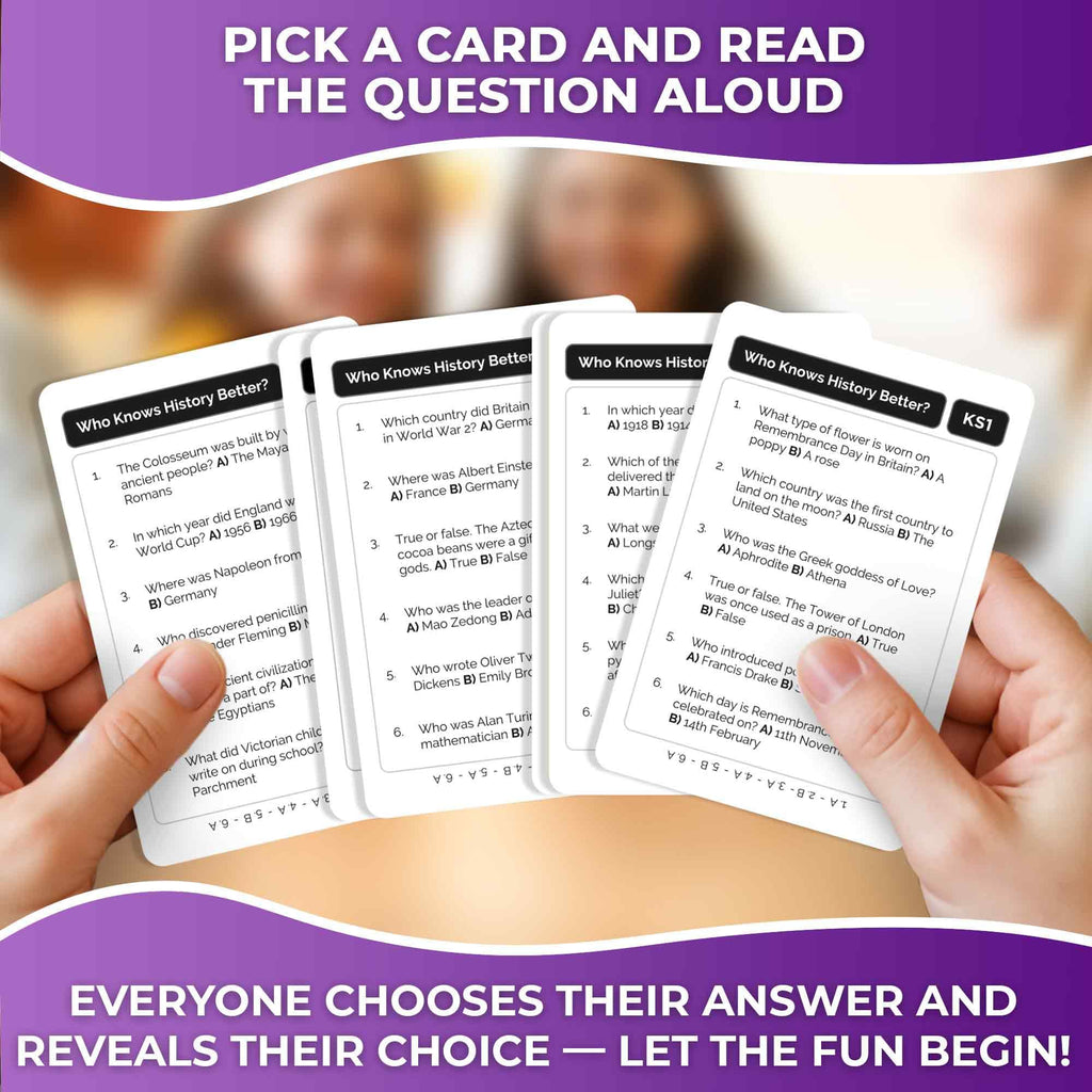 Family Board Games for Kids and Adults - Trivia Card Games for Kids 8-12 and Adults - Who Knows Me Better for Family Game Night - 500+ Facts Questions from Ages 6-8 — Fun Travel Car Activities for 5+