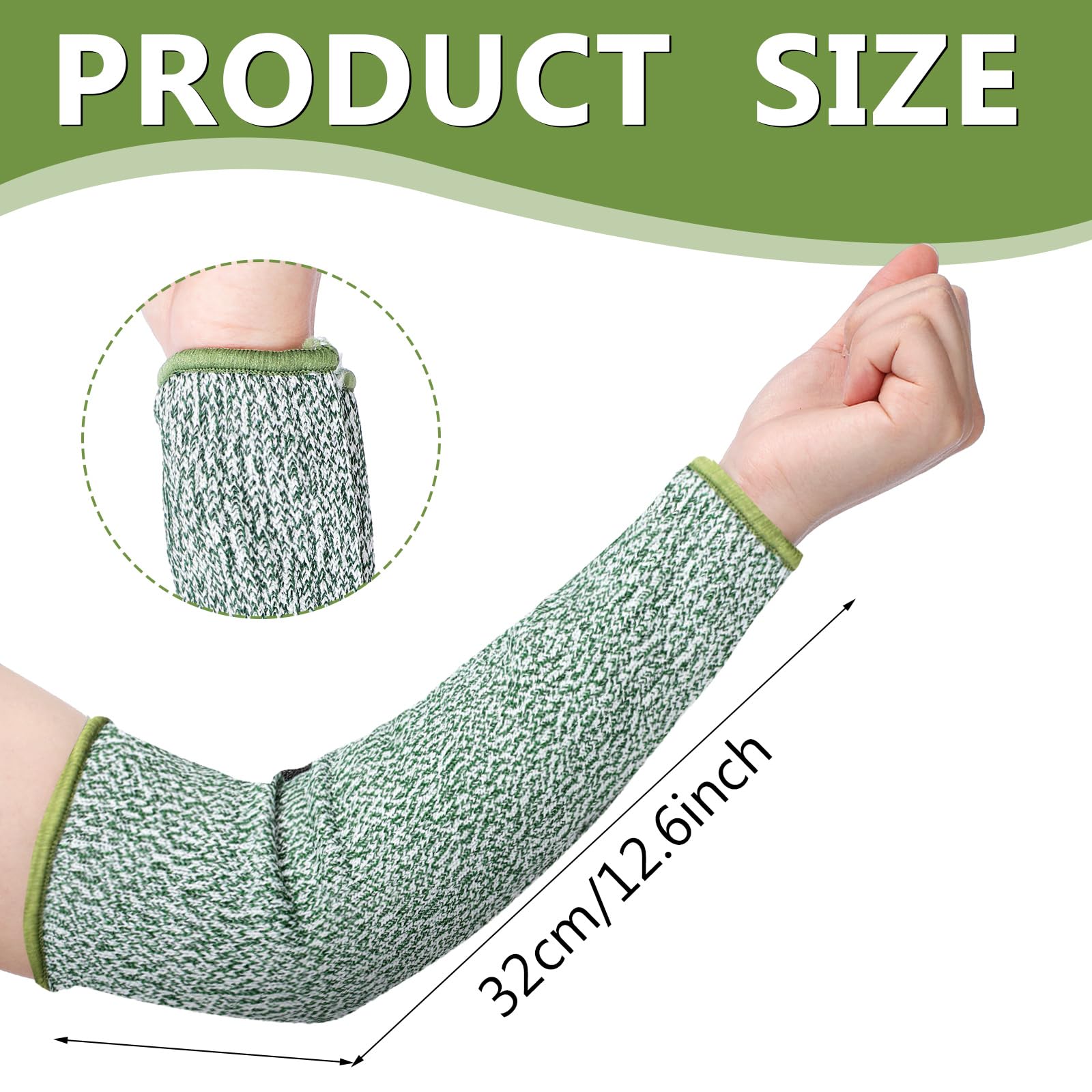 Sintege 3 Pairs Arm Protectors for Thin Skin and Bruising Cut Resistant Forearm Sleeve Level 5 Arm Burn Protection Sleeve (Black,7.9 Inch)