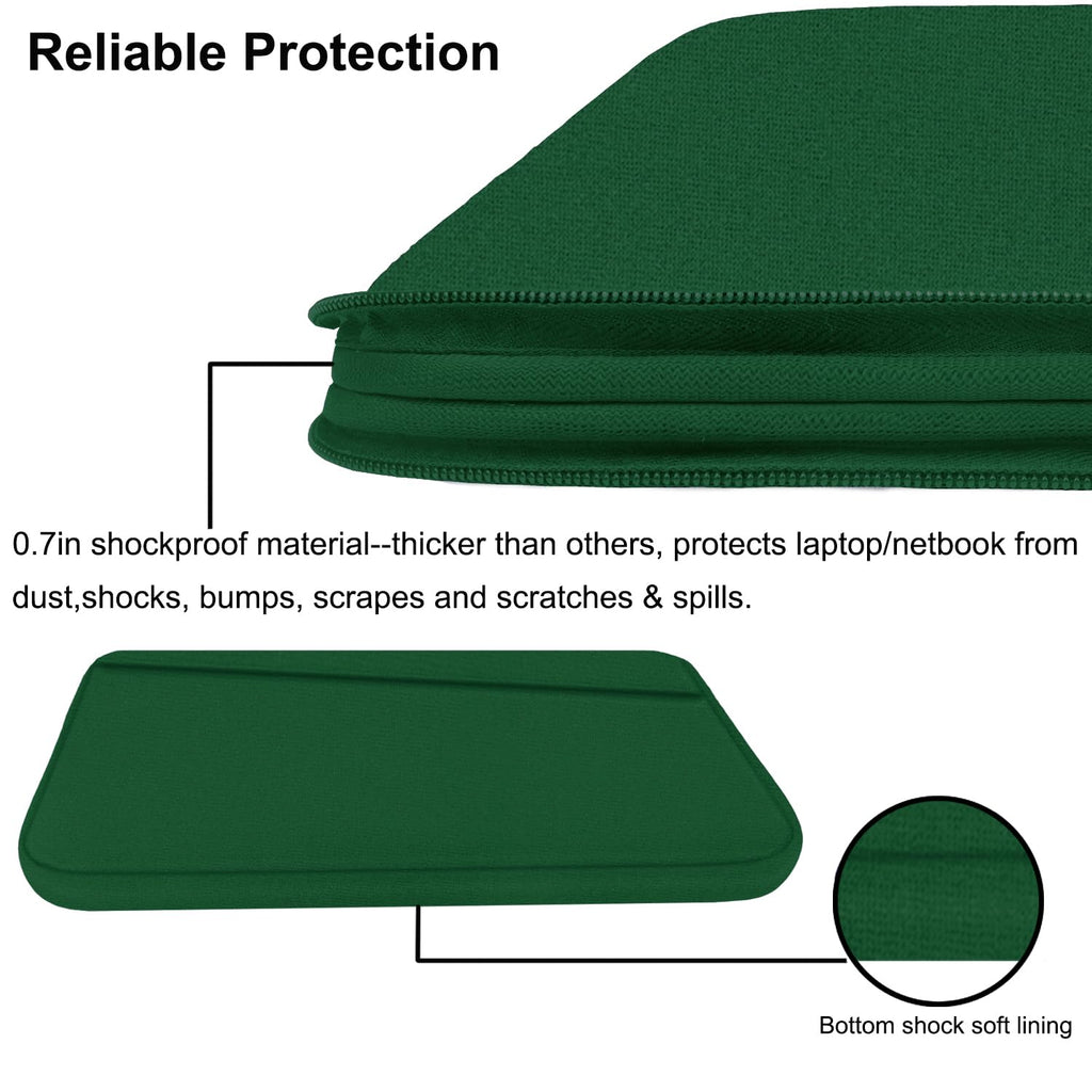 Laptop Sleeve Case 13.3 Inch, Durable 14 Inch Laptop Case Computer Carrying Bag Protective Cover Compatible with 13 14 inch MacBook Pro, MacBook Air, Dell, HP, Lenovo, Notebook, Computer, Black