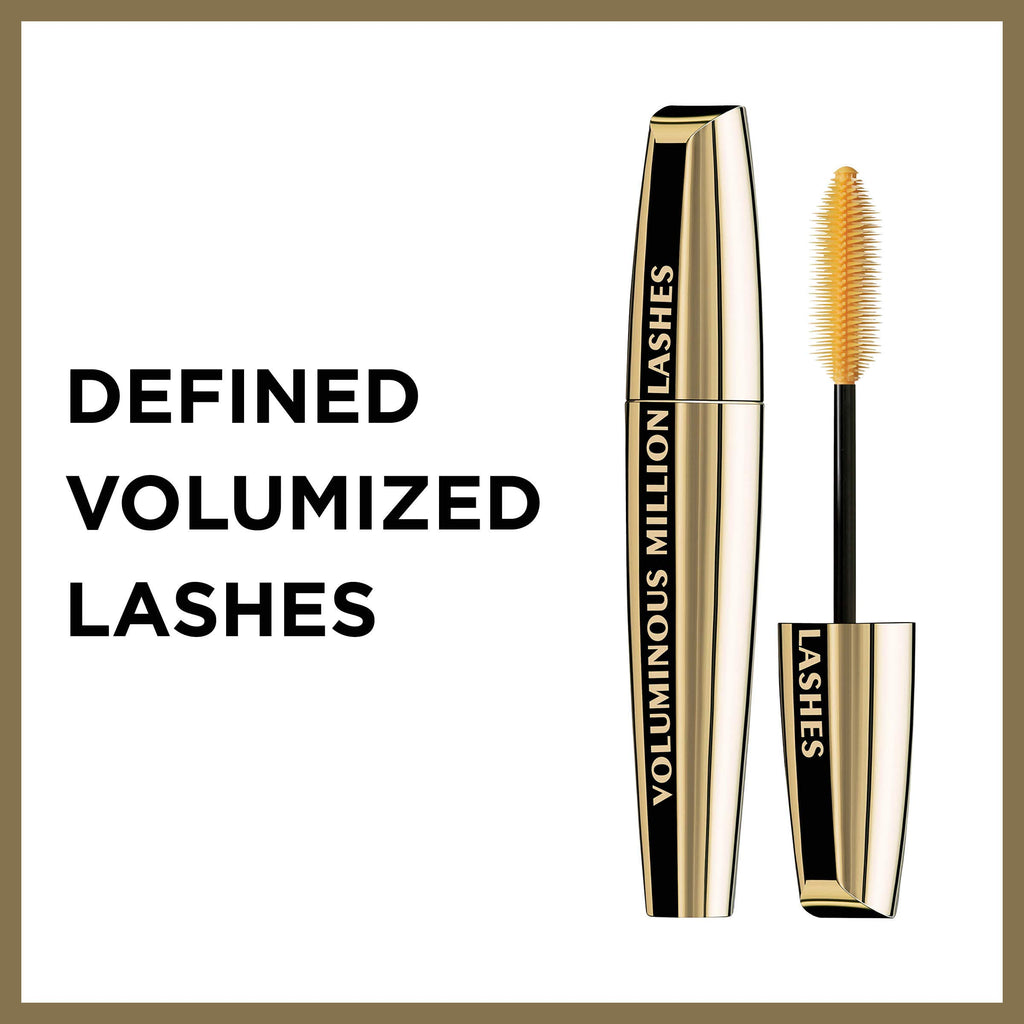 L’Oreal Paris Voluminous Million Lashes Mascara, 635 Blackest Black (Pack of 2)