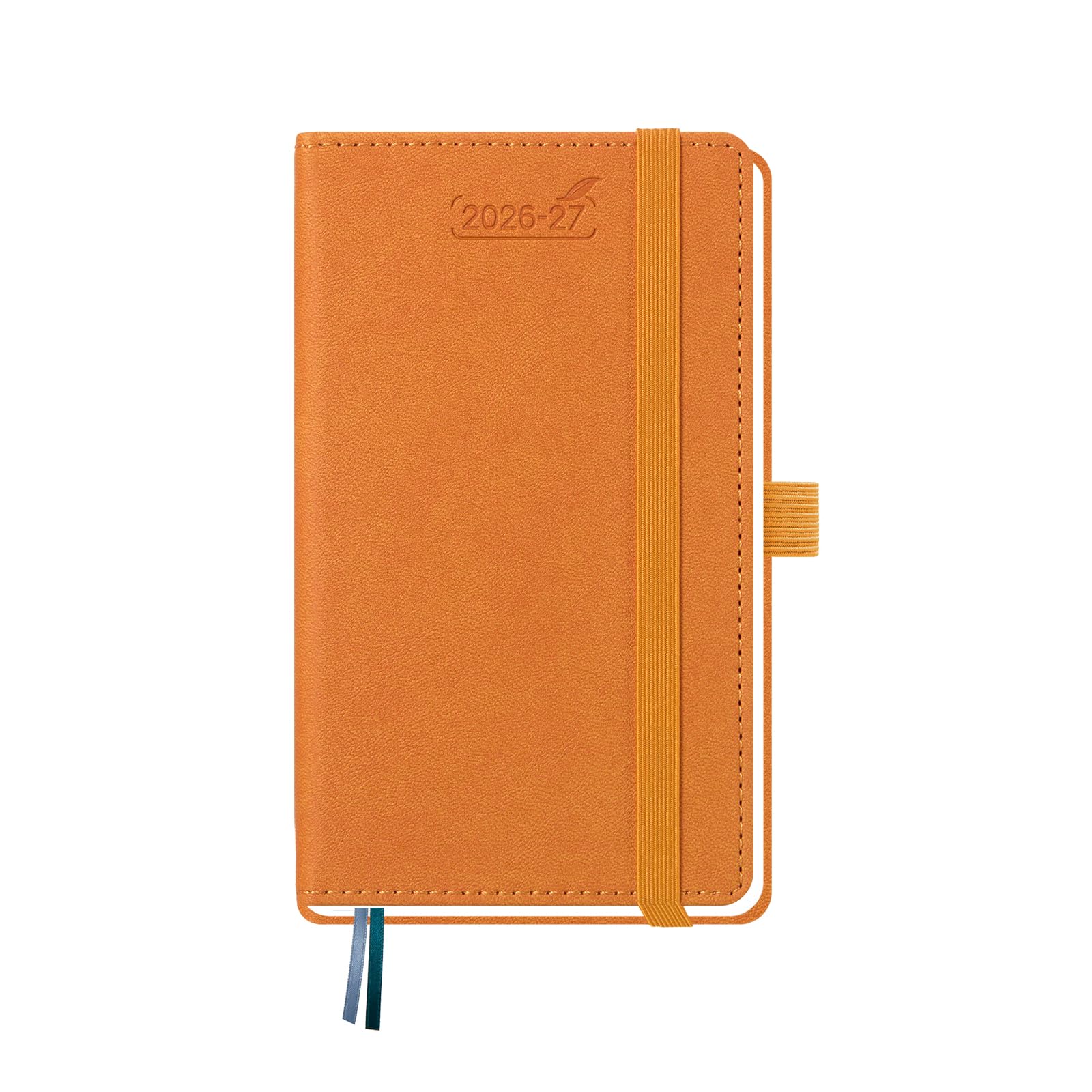 BEZEND Pocket Planner 2026-2027 Weekly and Monthly (3.5" x 6") 18 Months Small Academic Calendar (Jul 26-Dec 27) Ideal for Students, Work & Home, Storage Pocket, PU Leather Hardcover -Black