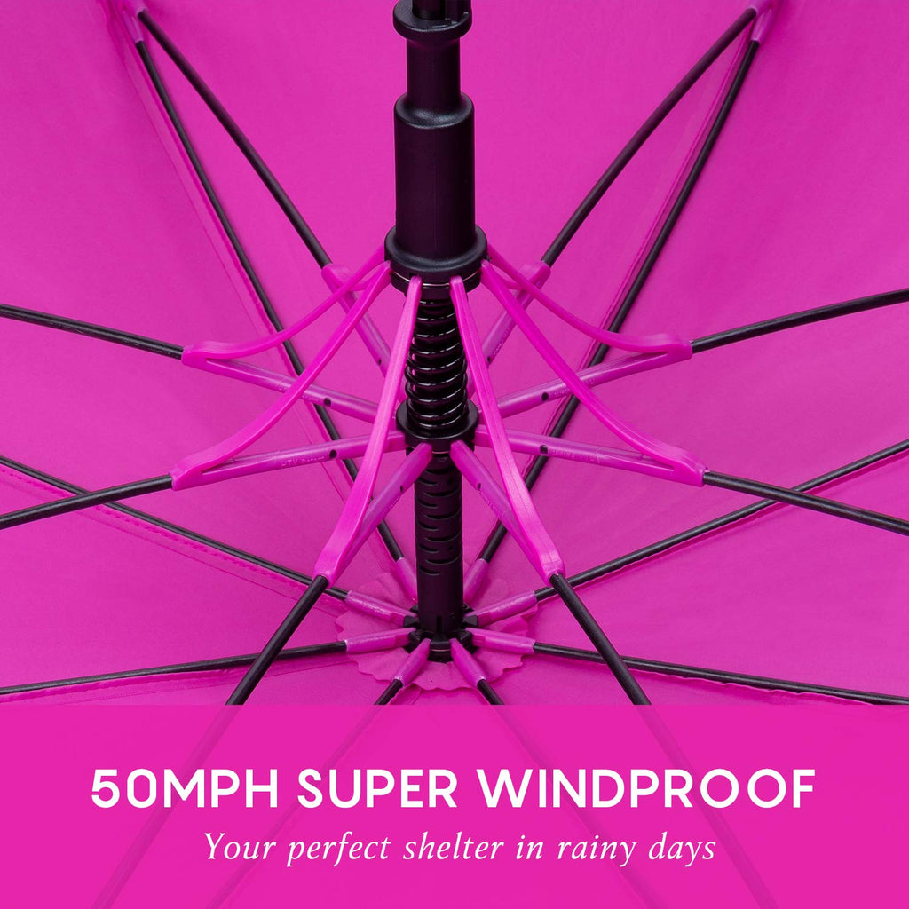 RUMBRELLA UV Stick Umbrella Auto Open UPF 50+ with J Hook Handle 51IN