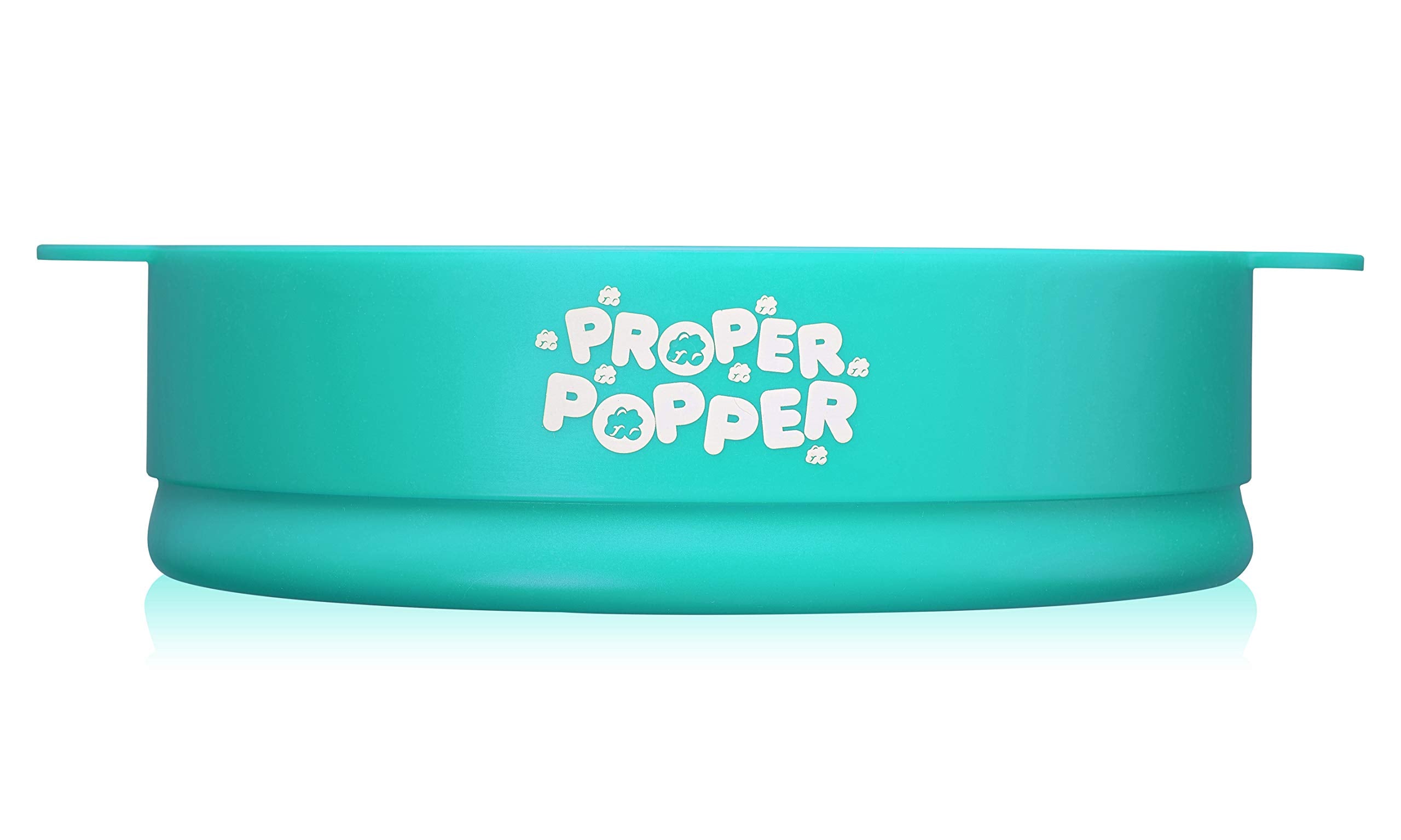 The Original Proper Popper Microwave Popcorn Popper, Silicone Popcorn Maker, Collapsible Bowl BPA Free & Dishwasher Safe - (Aqua)