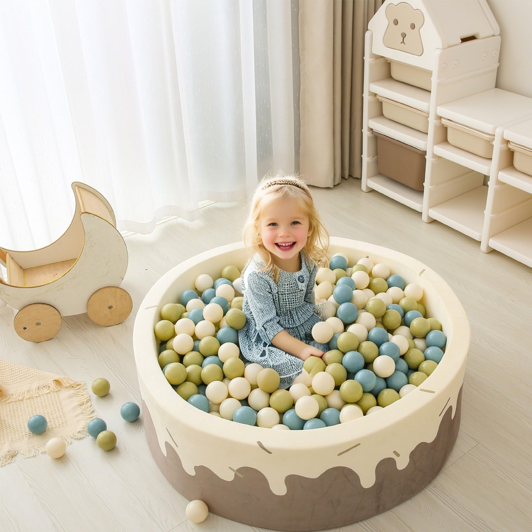 GOGOSO Playpen Balls for GirlsToddlers for Playhouse, Baby Pool, Play Ball Fun Centers, for Babies, Kids, Toddlers 1-3, Phthalate Free BPA Free 100pcs