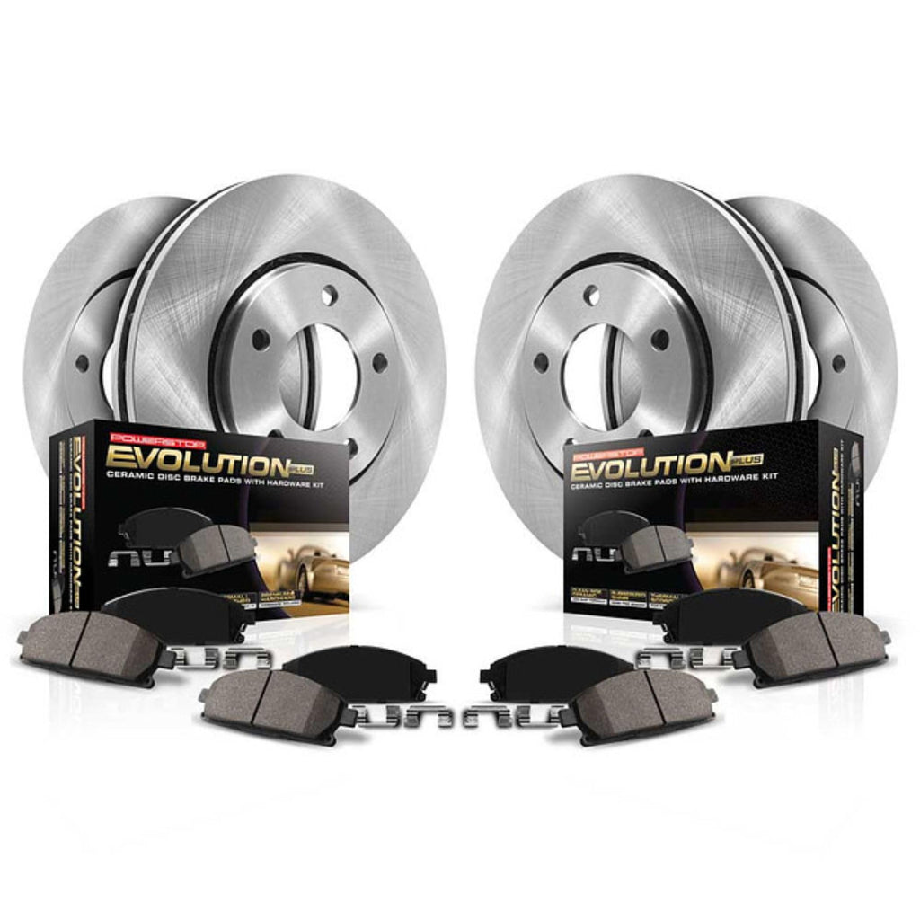 PowerStop Front and Rear Brake Kit for Lexus ES350 2007-12 |Toyota Avalon 2008-12 |Camry 2007-11 - Z17 Ceramic Brake Pads & Disc Rotors Replacement, KOE2822