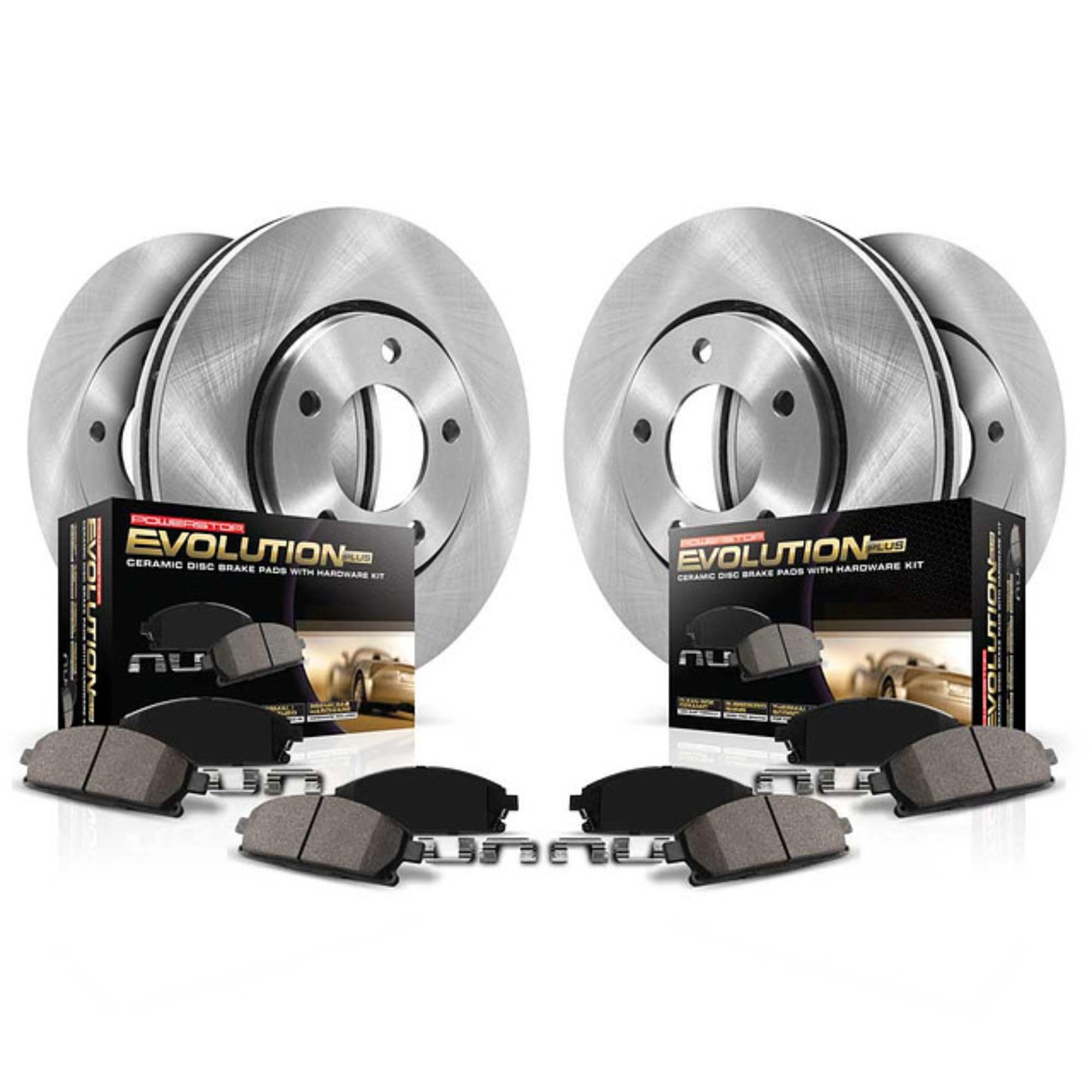 PowerStop Front and Rear Brake Kit for Lexus ES350 2007-12 |Toyota Avalon 2008-12 |Camry 2007-11 - Z17 Ceramic Brake Pads & Disc Rotors Replacement, KOE2822